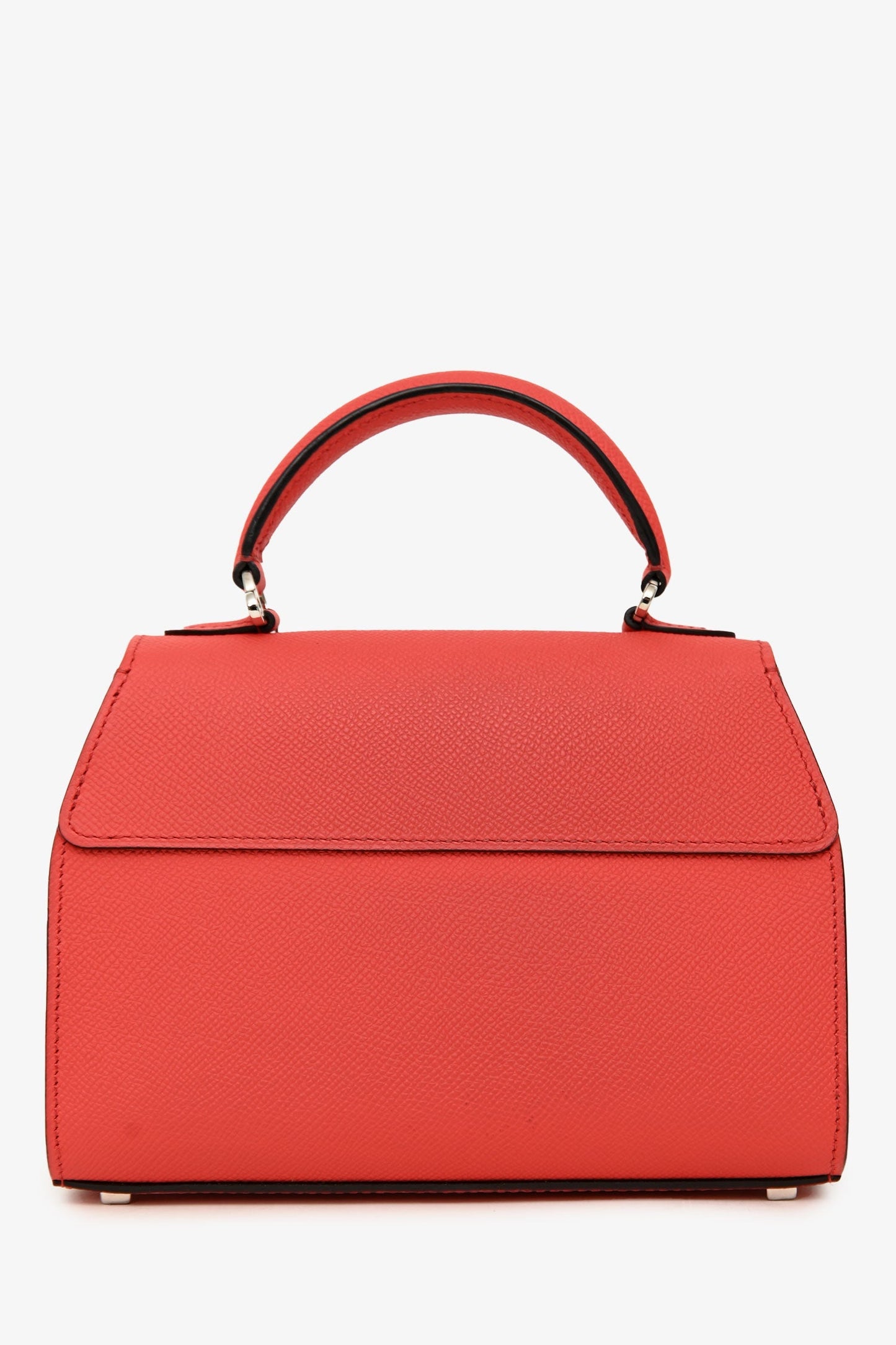 Moynat Red Leather Nano 'Réjane' Top Handle Crossbody