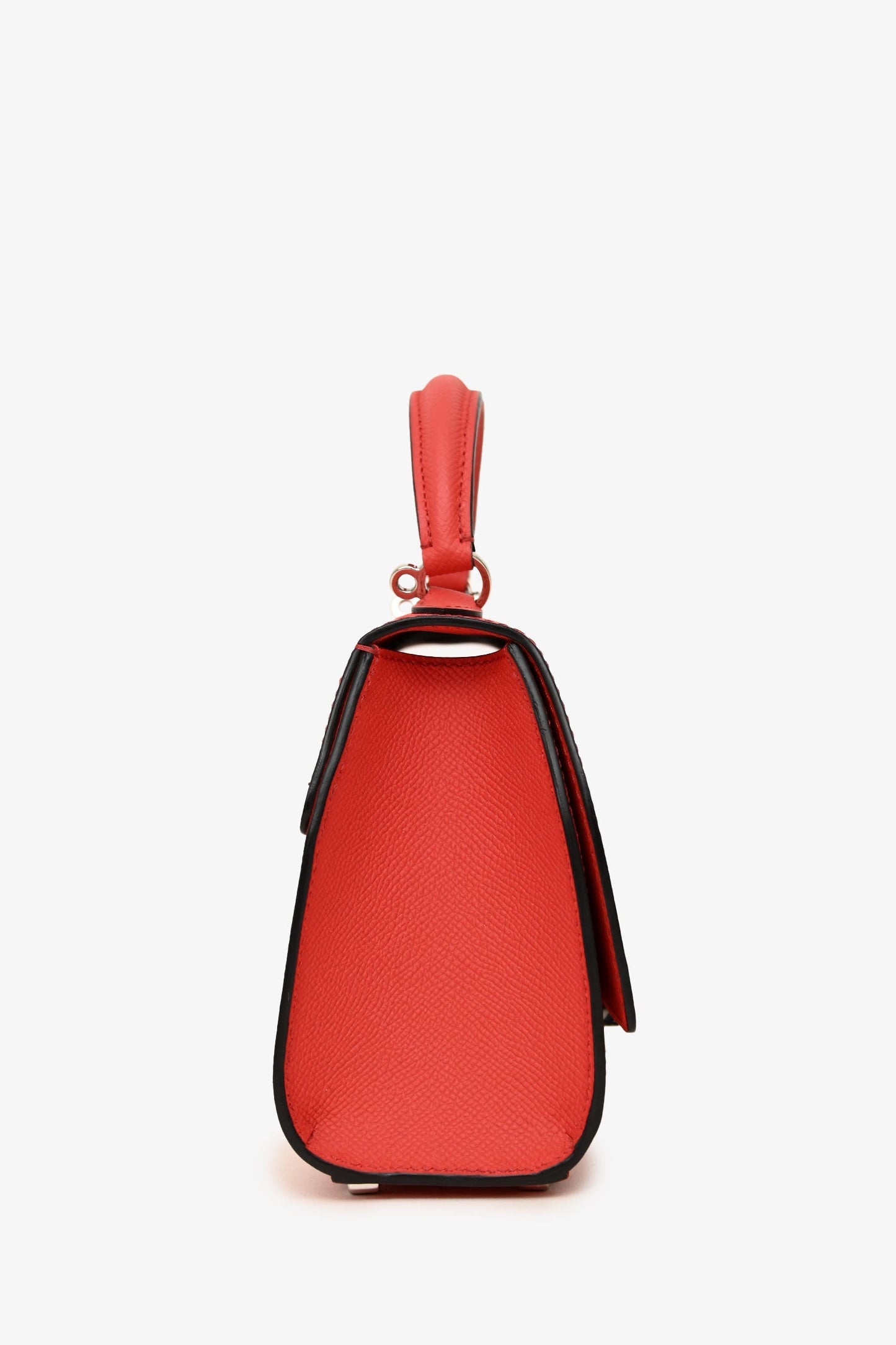Moynat Red Leather Nano 'Réjane' Top Handle Crossbody