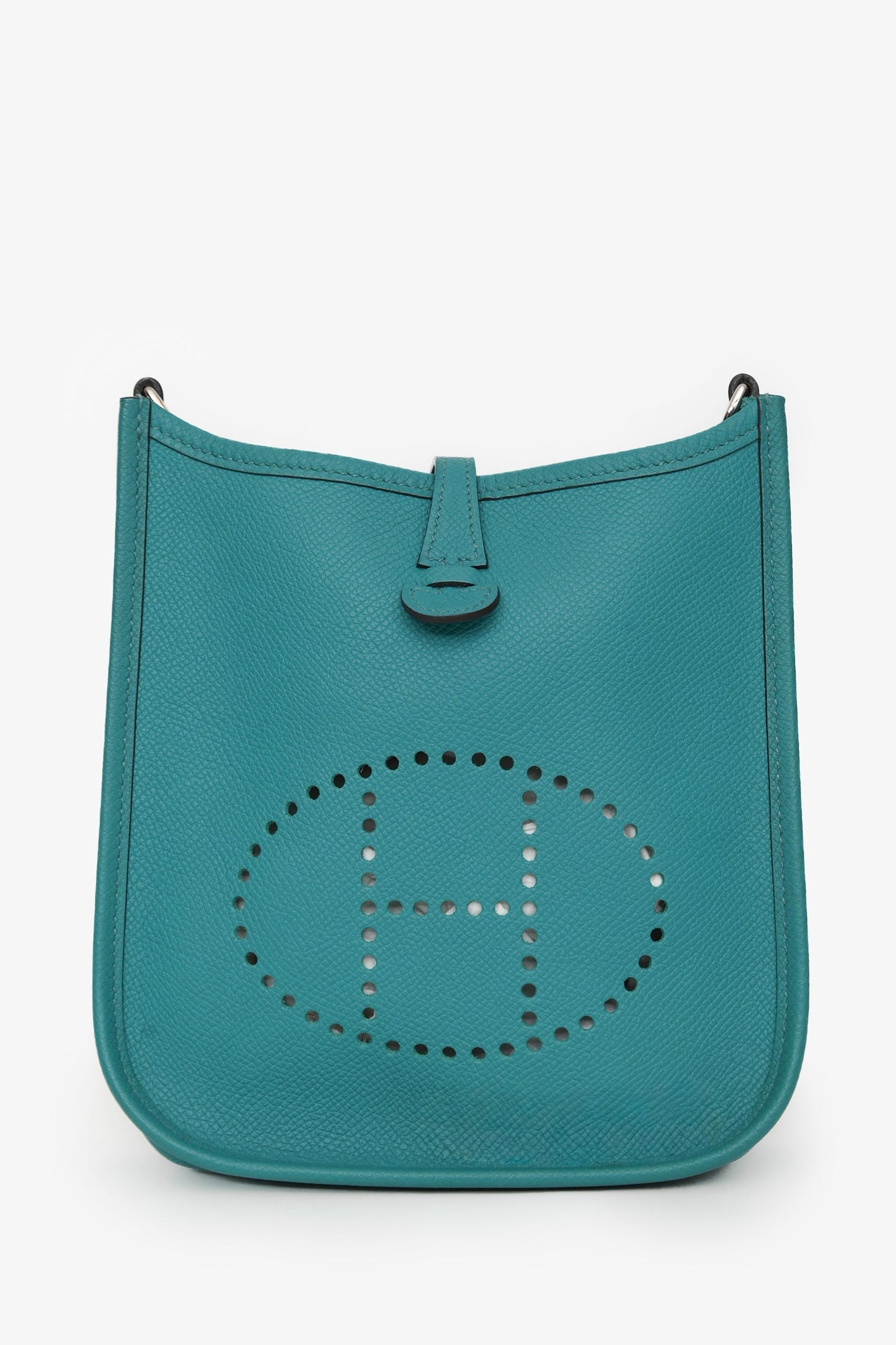 Hermès 2019 Turquoise Clemence Evelyne I Très Petite Modèle 16
