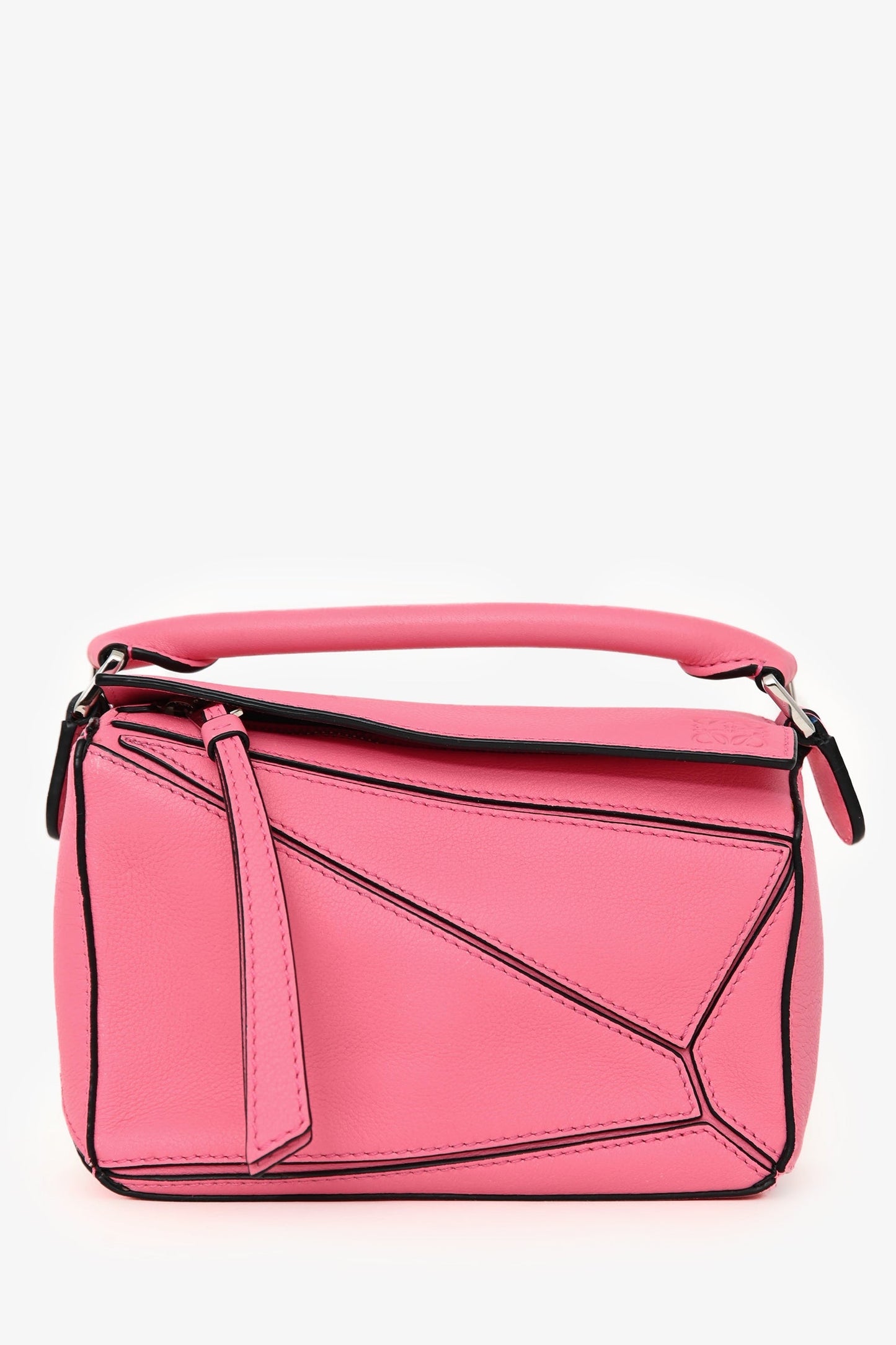 Loewe Pink Leather Mini Puzzle Crossbody