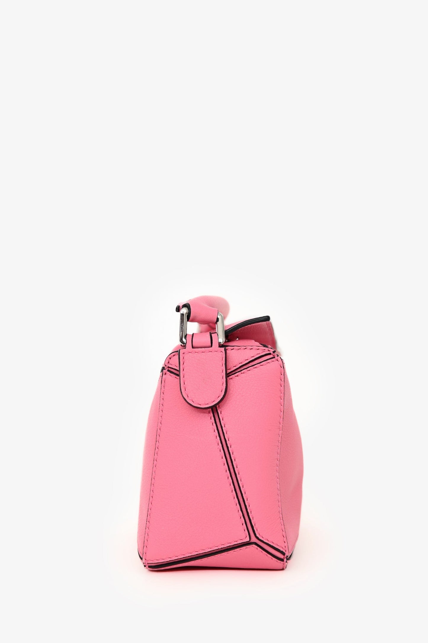 Loewe Pink Leather Mini Puzzle Crossbody