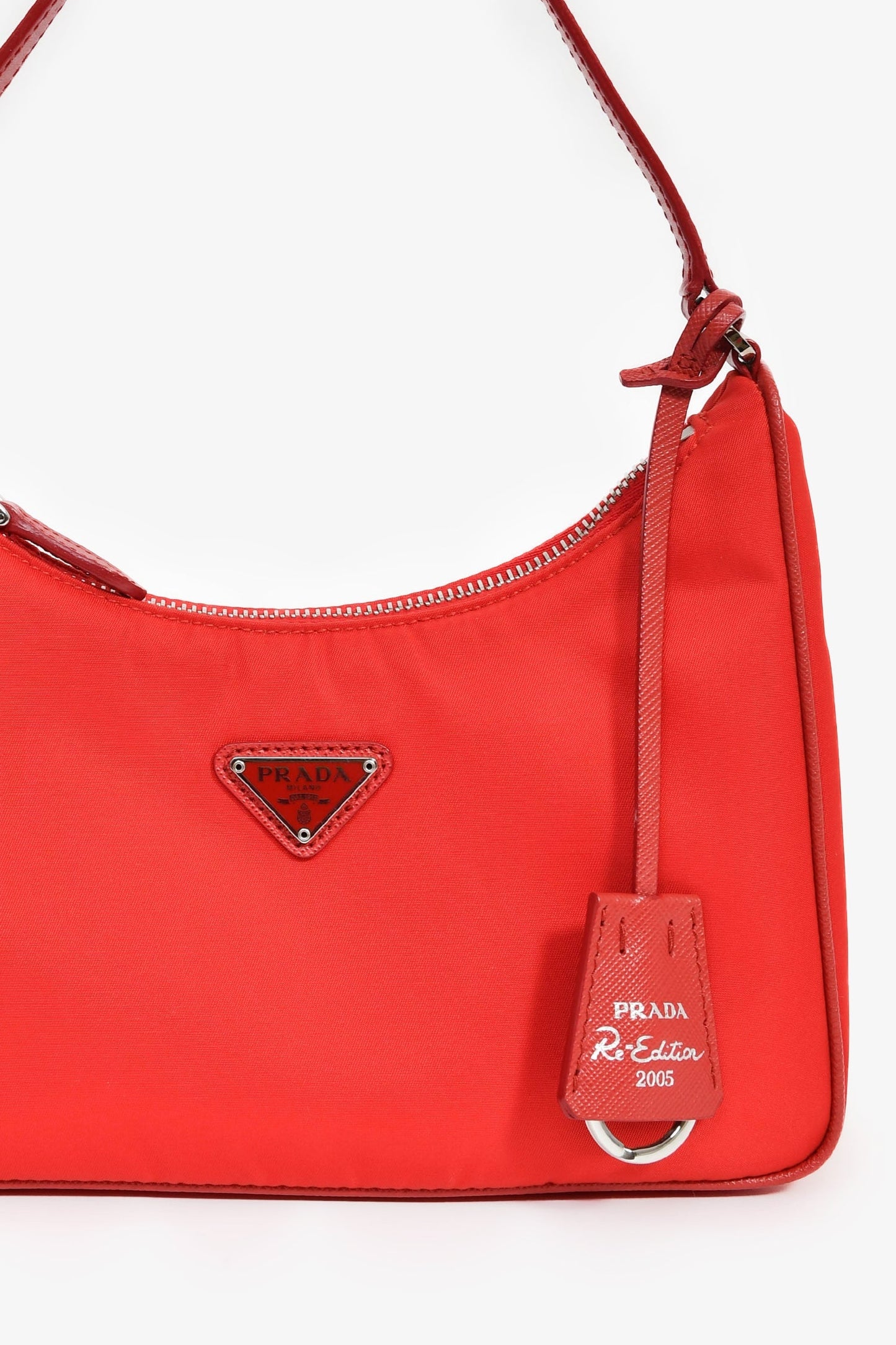 Prada Limited Edition Red Re-Nylon 2005 Shoulder Bag