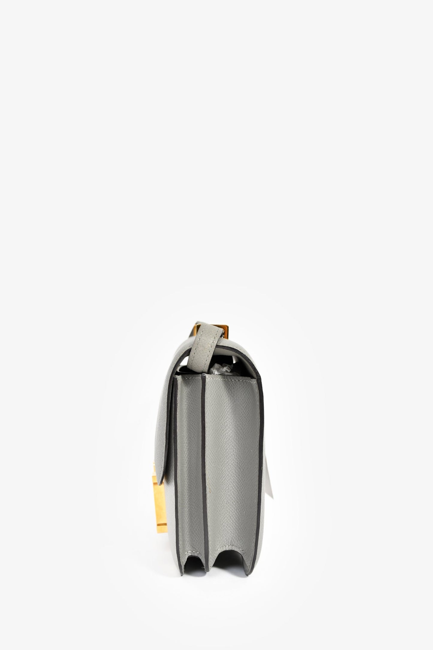 Hermès 2017 Gris Mouette Epsom Leather Mini Constance 18