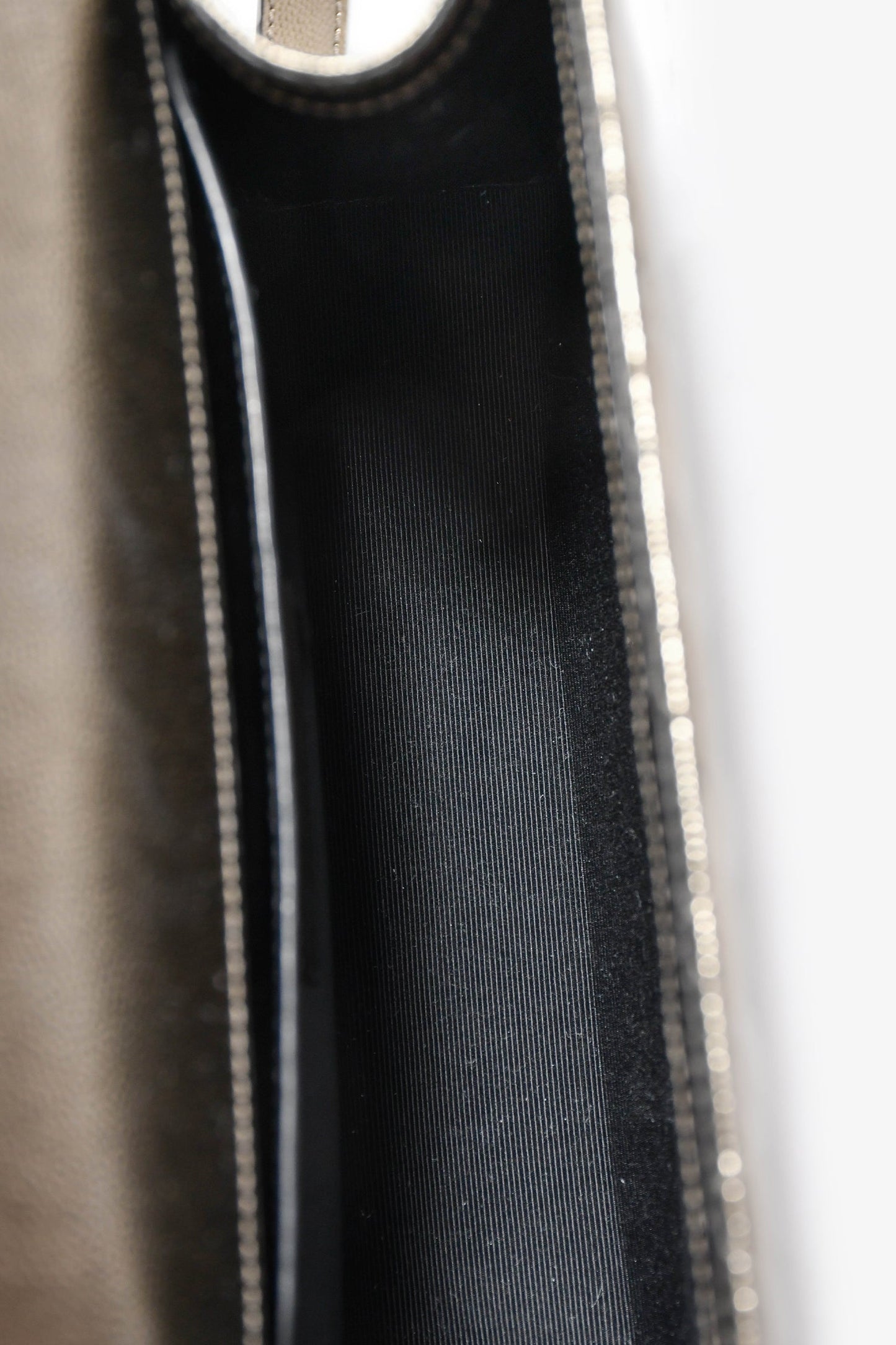 Saint Laurent Gunmetal Tri-Quilted Leather Envelope Chain Shoulder Bag