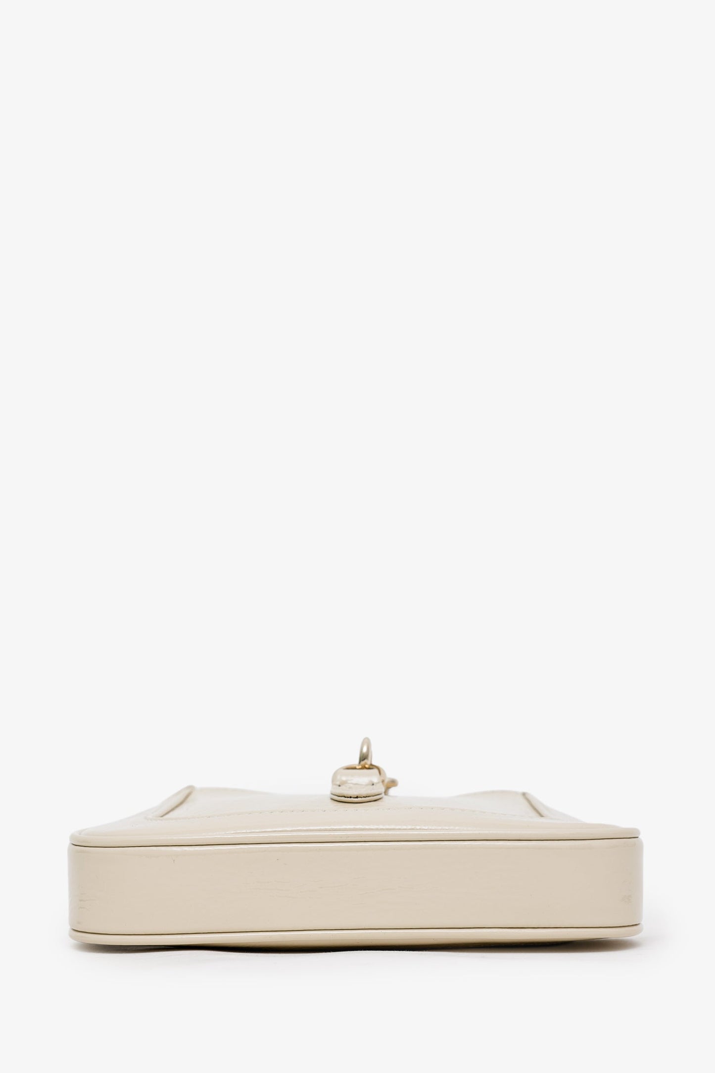 Gucci Ivory Patent Leather Mini Jackie Notte Chain Bag