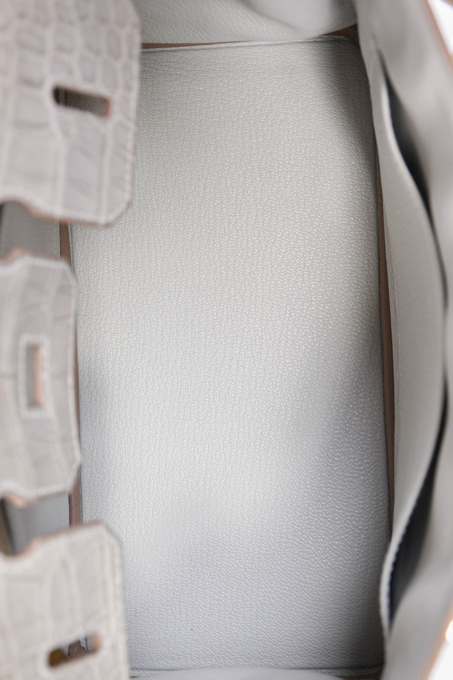 Hermès 2023 Pearl Grey Clemence/Alligator Birkin 25