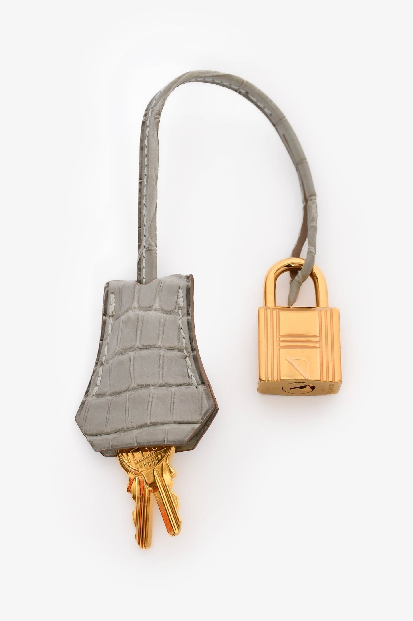 Hermès 2023 Pearl Grey Clemence/Alligator Birkin 25