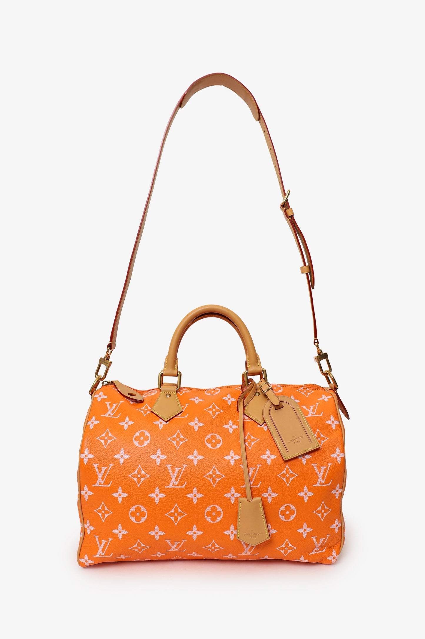 Louis Vuitton VIA Orange Monogram Leather Speedy P9 Bandouliere 40 (Limited Edition 140)
