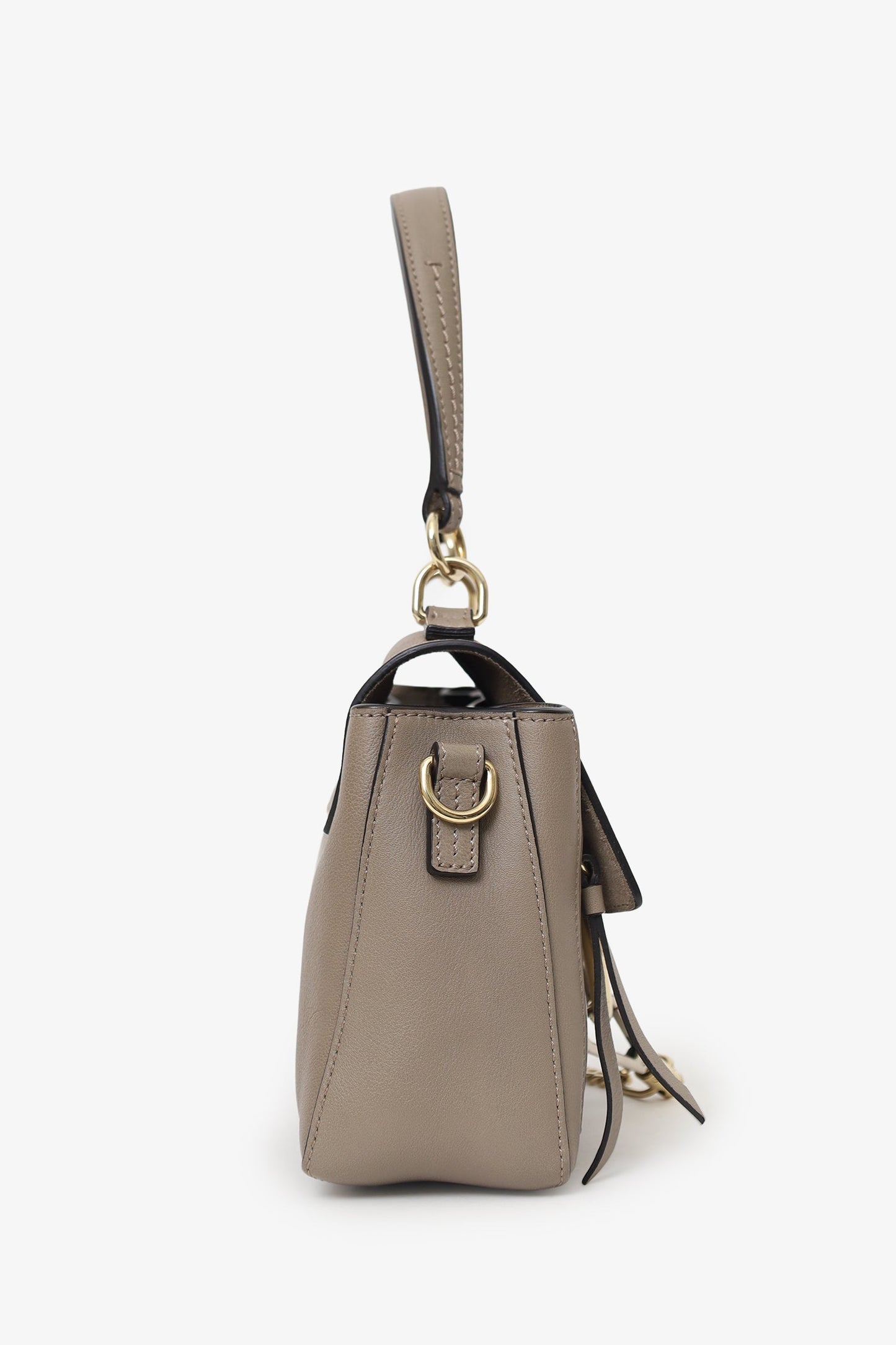Chloe Taupe Leather Mini Faye Day Bag