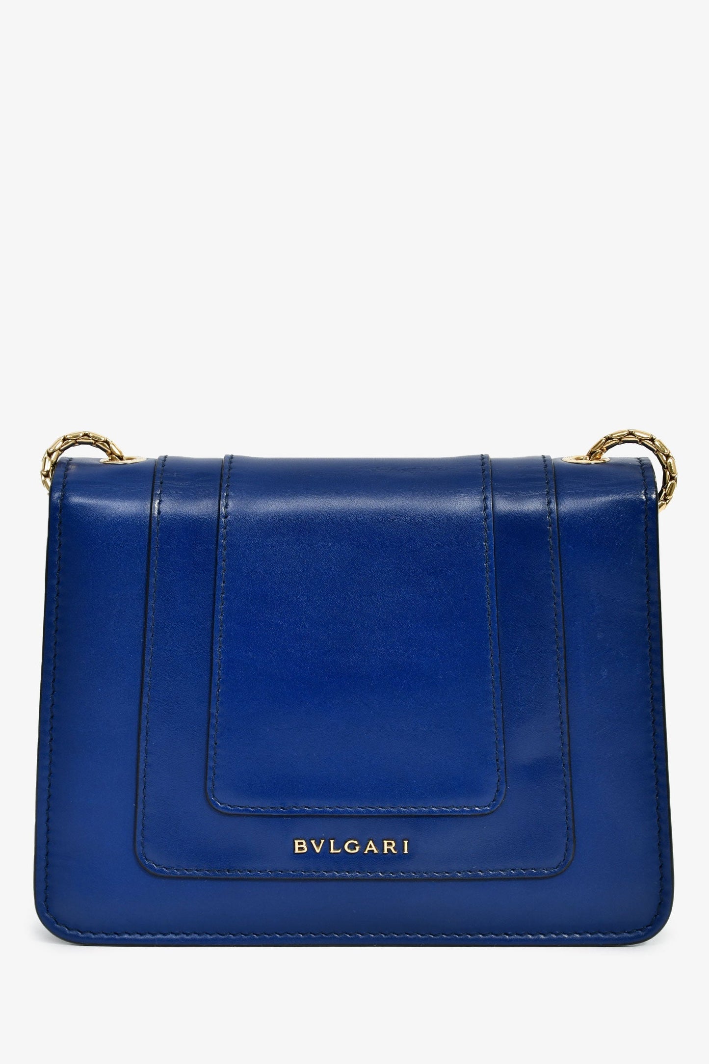 Bvlgari Blue Leather Serpenti Forever Small Crossbody Bag