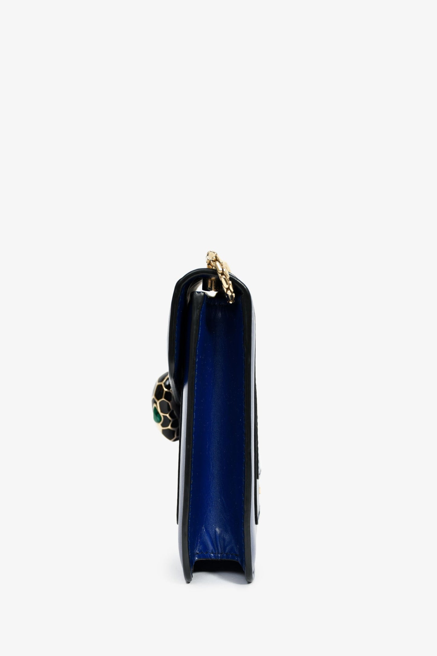 Bvlgari Blue Leather Serpenti Forever Small Crossbody Bag