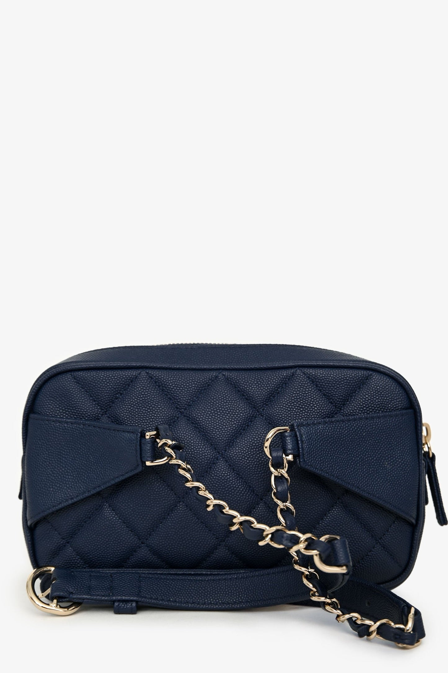 Chanel™ 2019-20 Navy Caviar Leather Casual Trip Belt Bag with Insert
