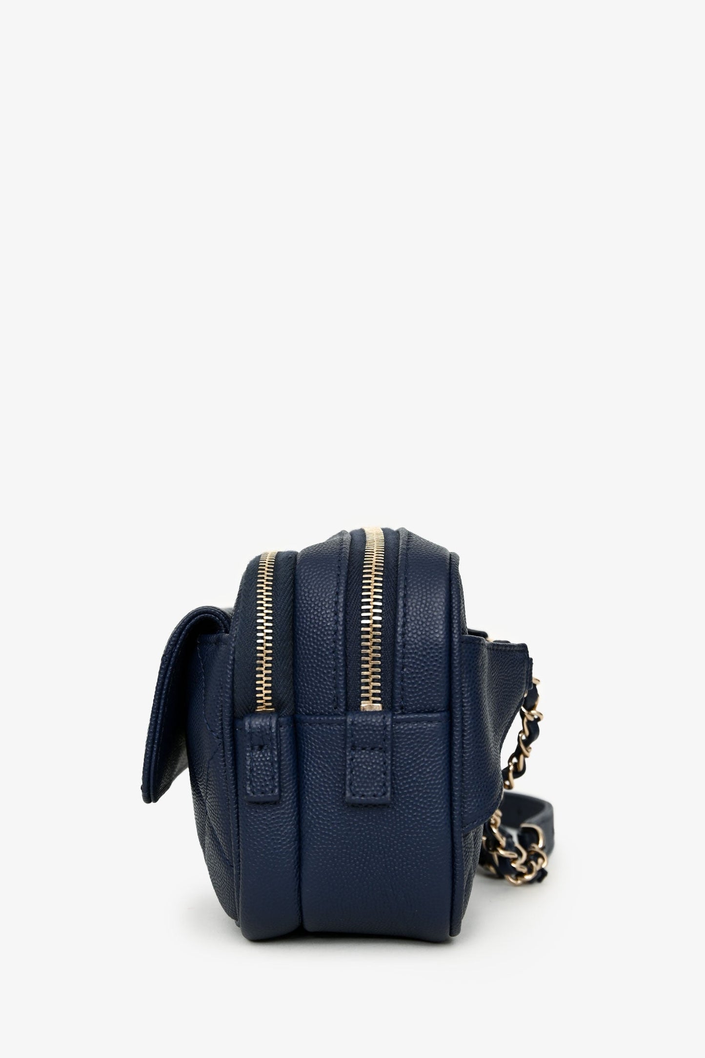 Chanel™ 2019-20 Navy Caviar Leather Casual Trip Belt Bag with Insert