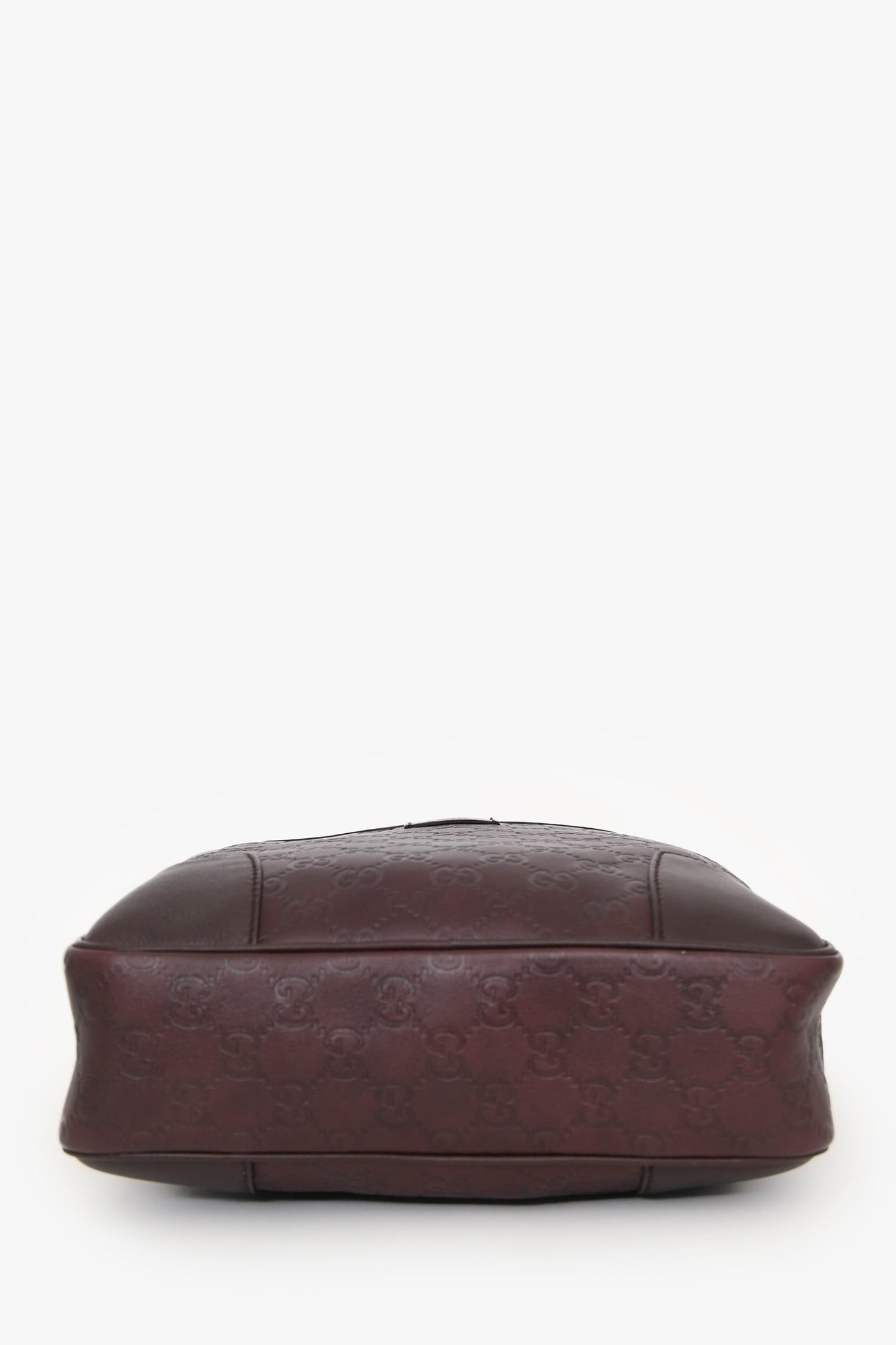 Gucci Burgundy Leather Guccissima Messenger Crossbody