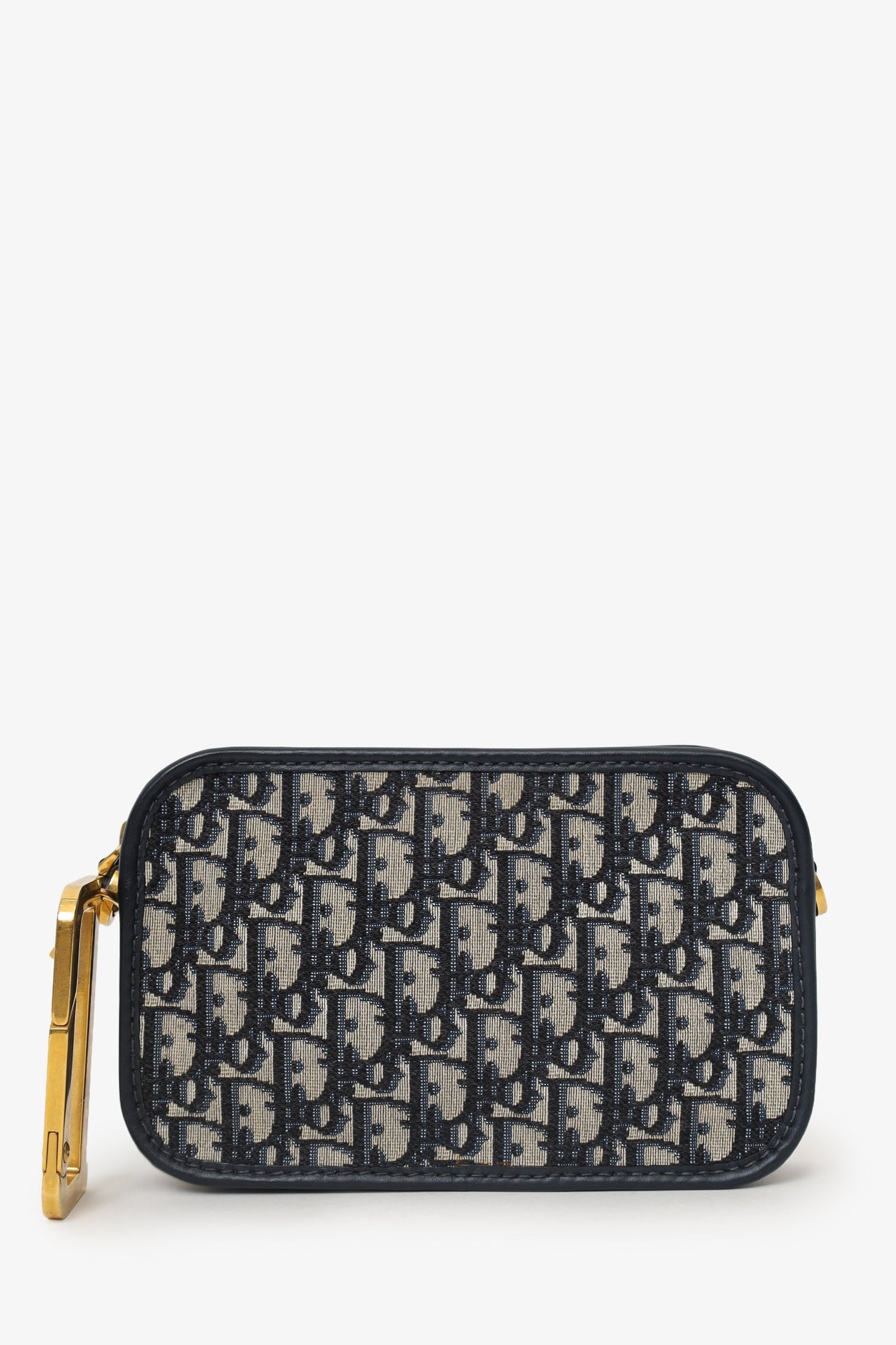 Christian Dior 2019 Blue/Cream Oblique 'Diorquake' Clutch