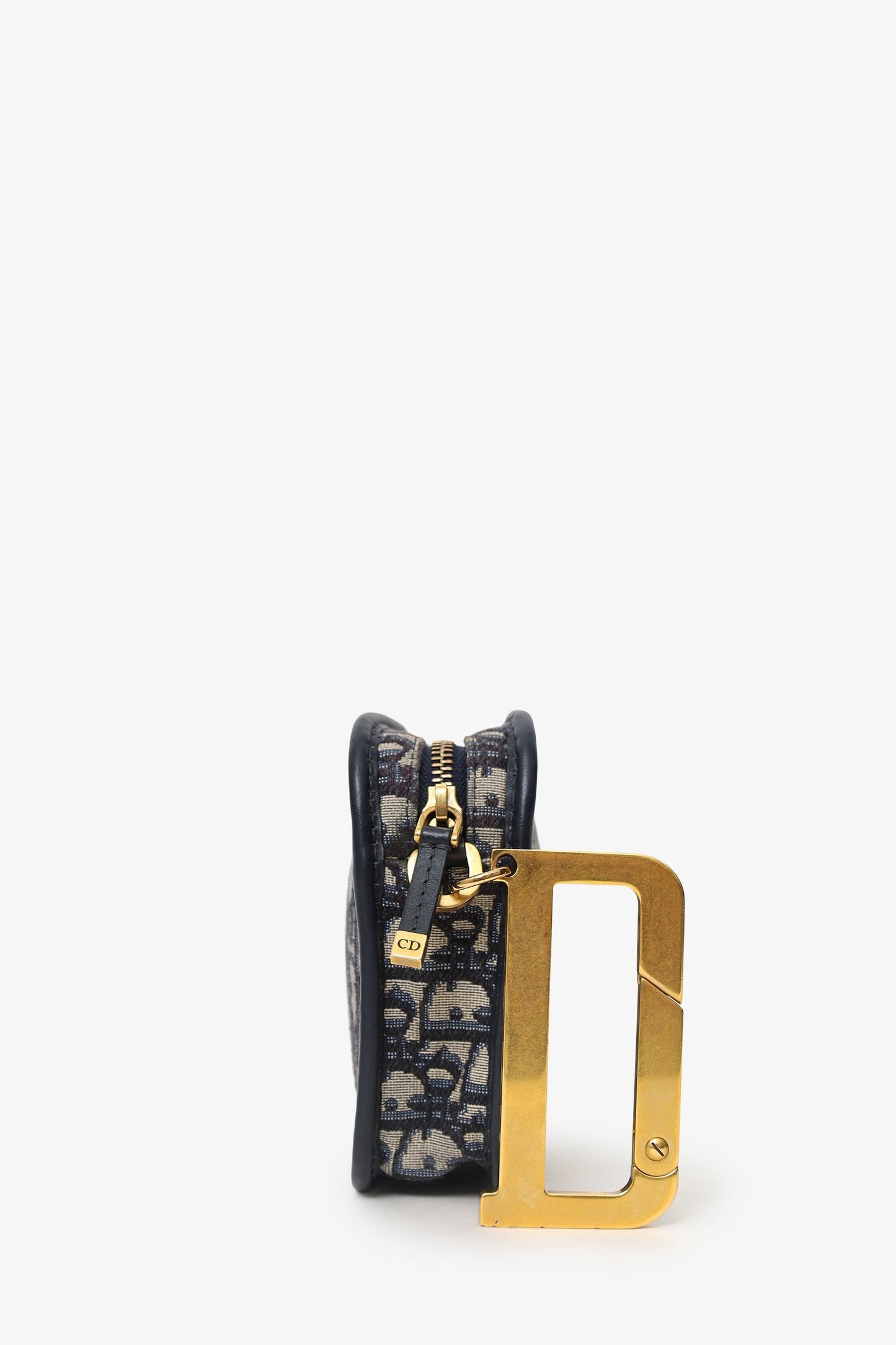 Christian Dior 2019 Blue/Cream Oblique 'Diorquake' Clutch