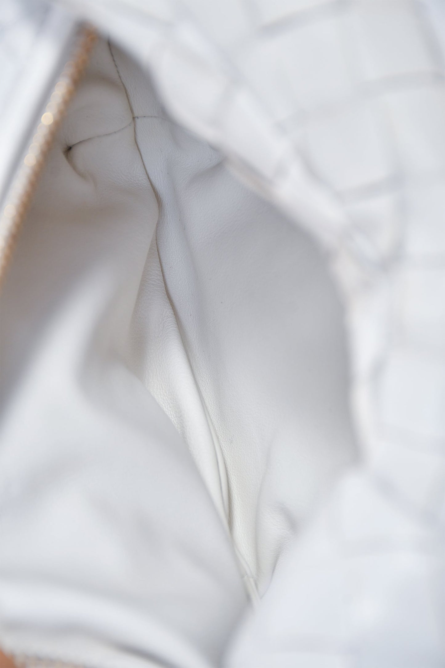 Bottega Veneta White Intrecciato Mini Jodie Bag