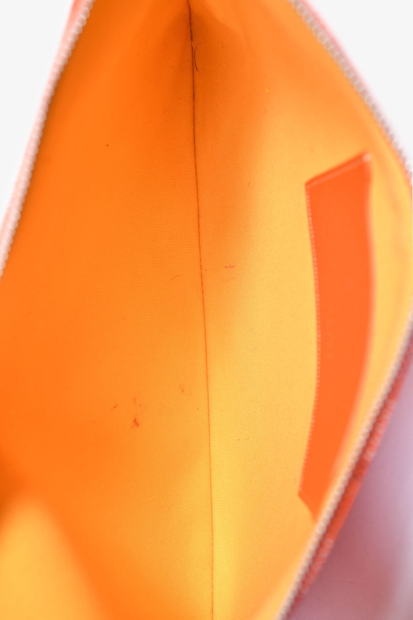 Goyard Orange Goyardine Zip Senat Pouch MM