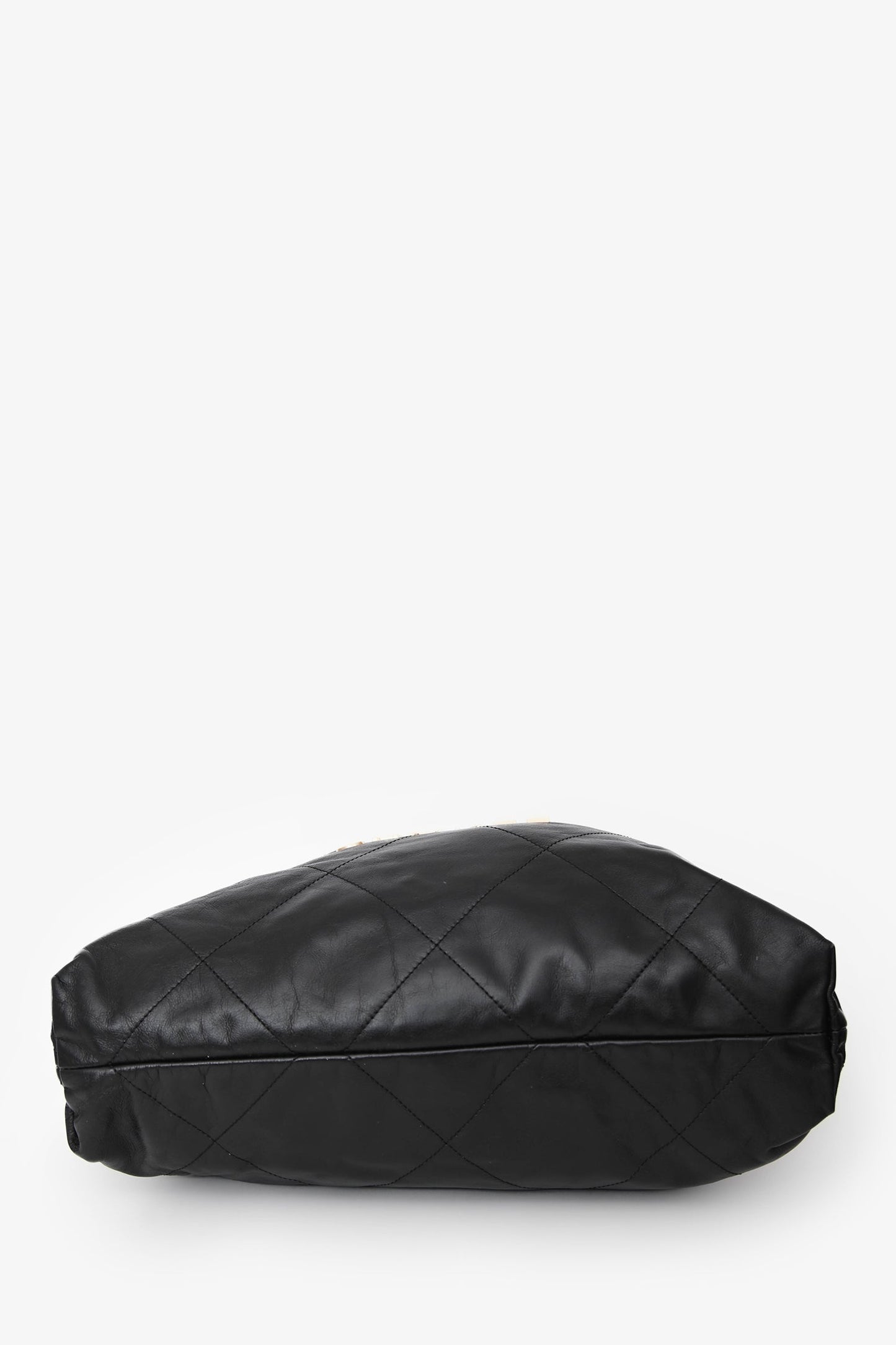 Chanel™ Black Lambskin Leather 22 Small Hobo Shoulder Bag GHW