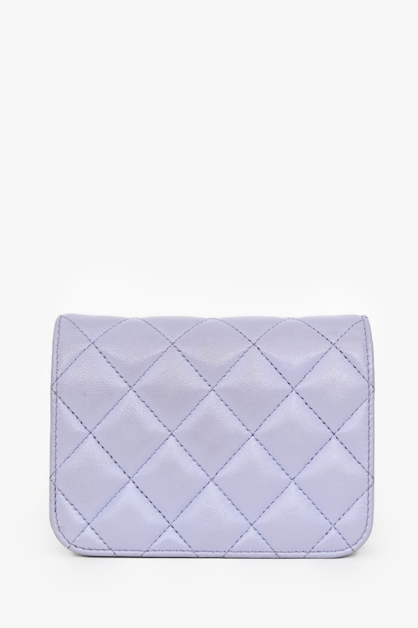 Chanel™ 2021 Purple Lambskin Leather Mini Flap Crossbody Bag