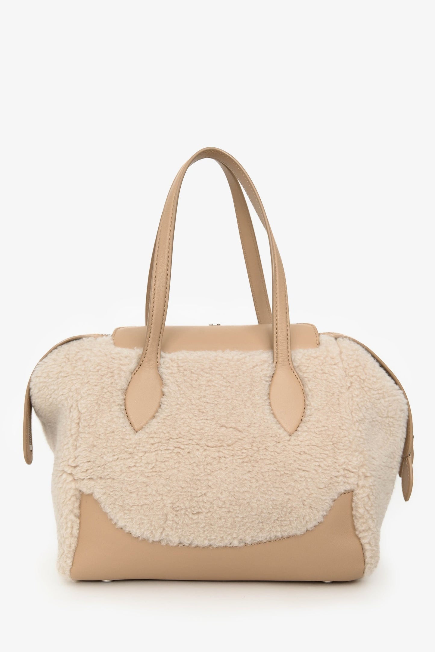 Loro Piana Cream/Beige 'Cashfur' Sesia Happy Day Micro Tote with Strap