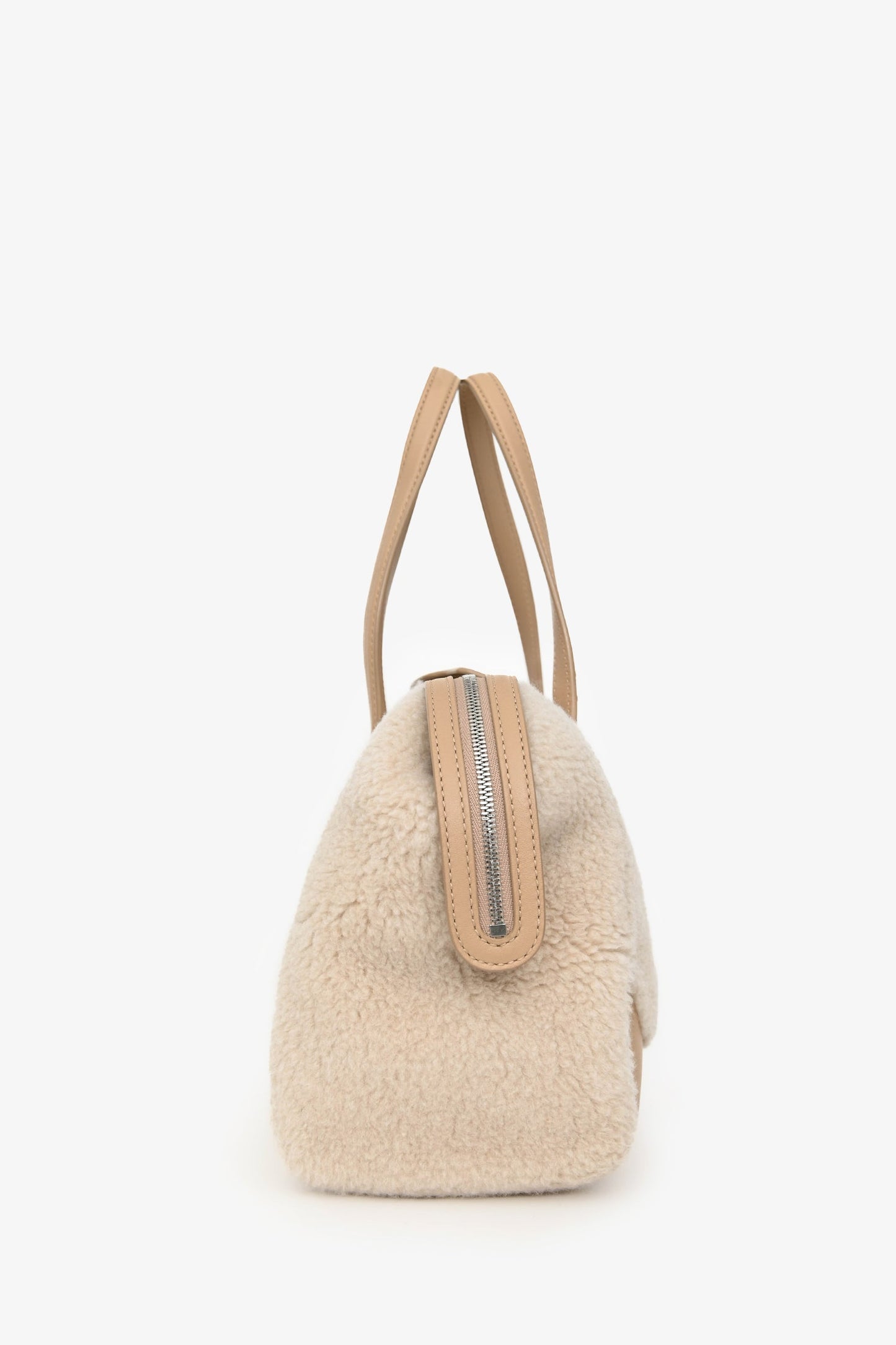 Loro Piana Cream/Beige 'Cashfur' Sesia Happy Day Micro Tote with Strap