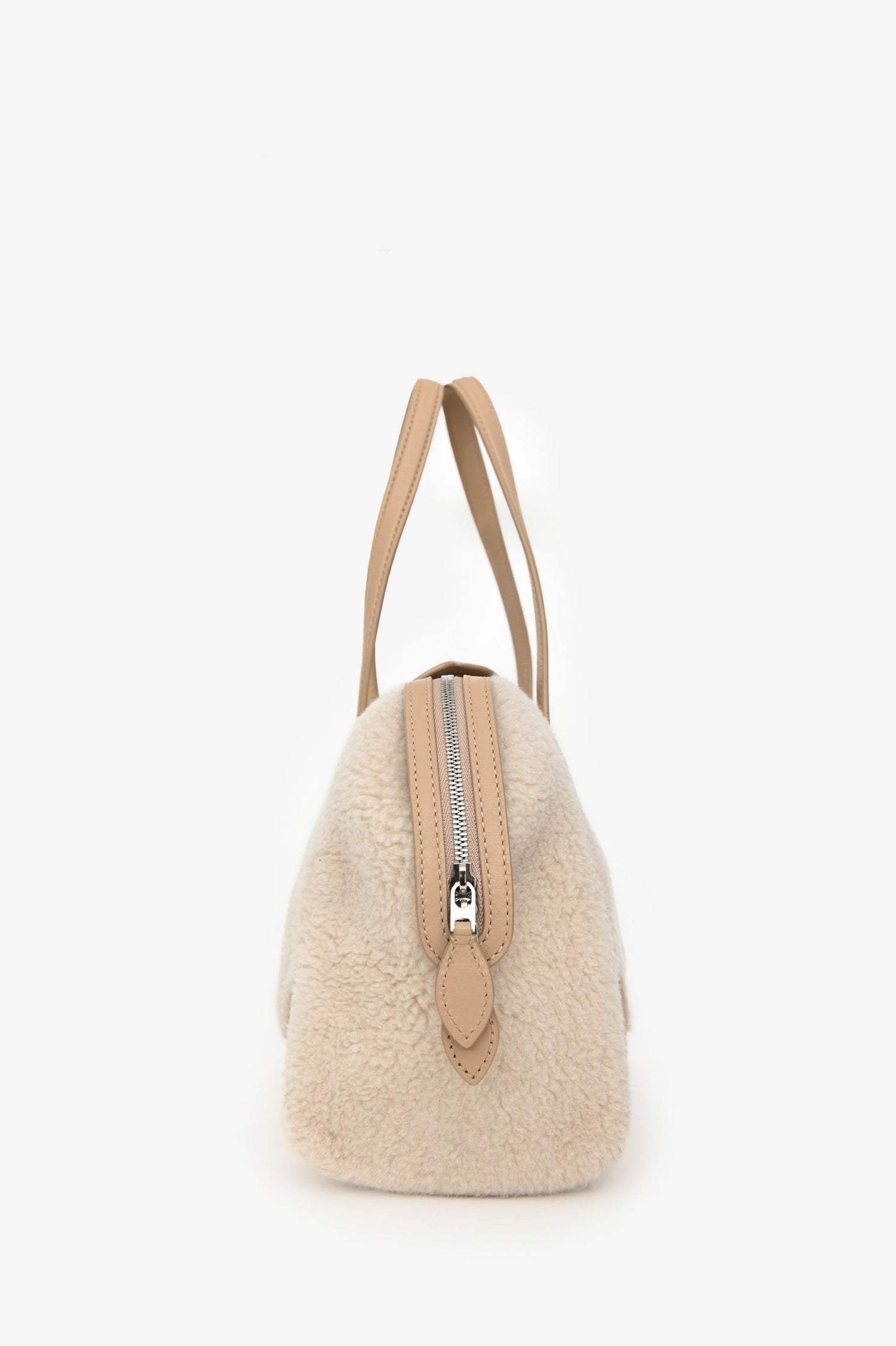 Loro Piana Cream/Beige 'Cashfur' Sesia Happy Day Micro Tote with Strap