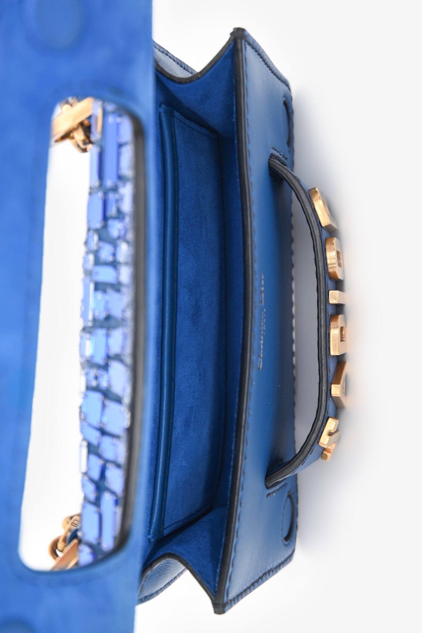 Dior 2018 Runway Blue J'Dior Mini Mosaic of Mirrors Mini Flap Bag