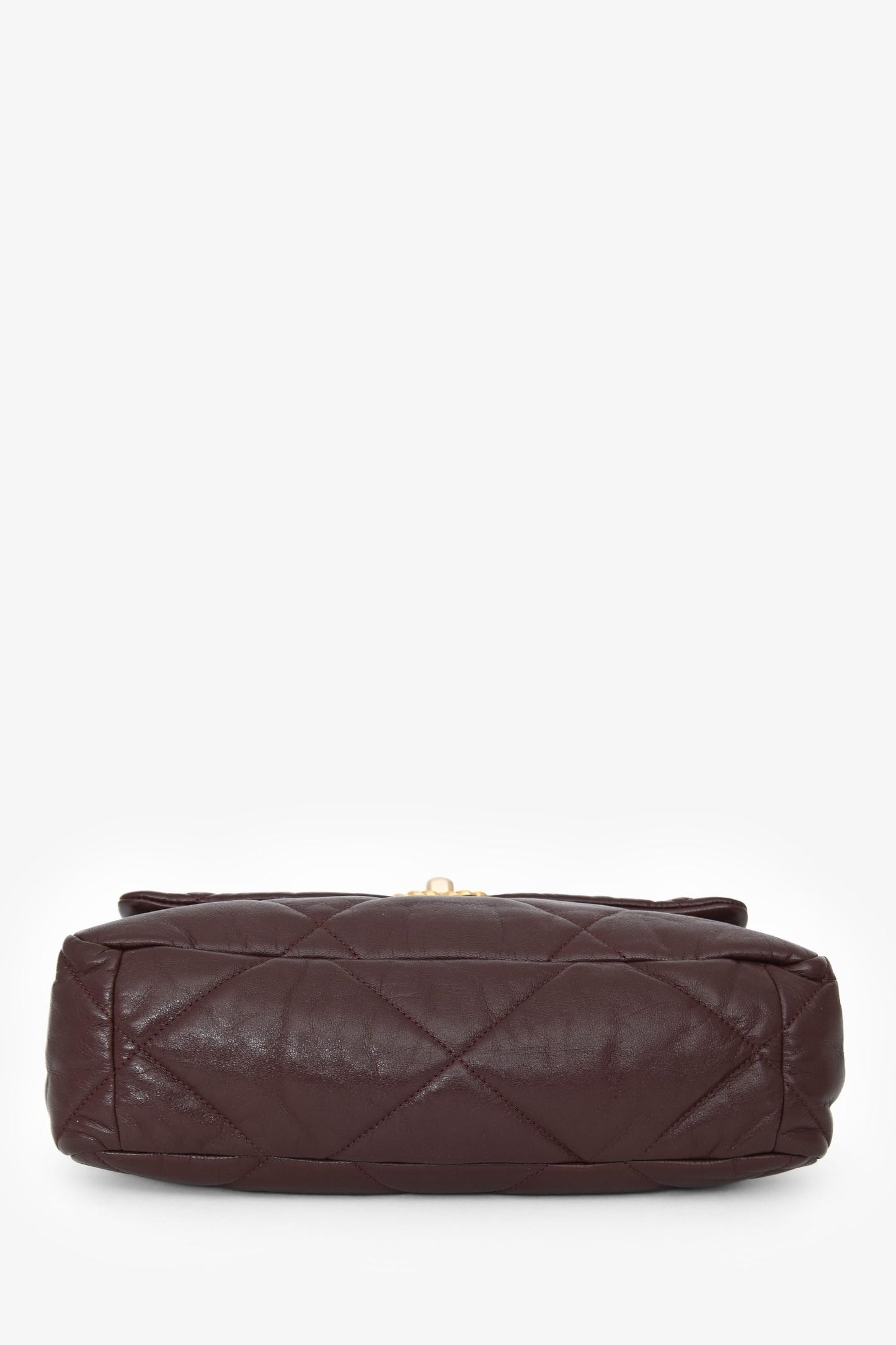 Chanel™ 2019-20 Burgundy Leather Large 19 Flap Chain Bag