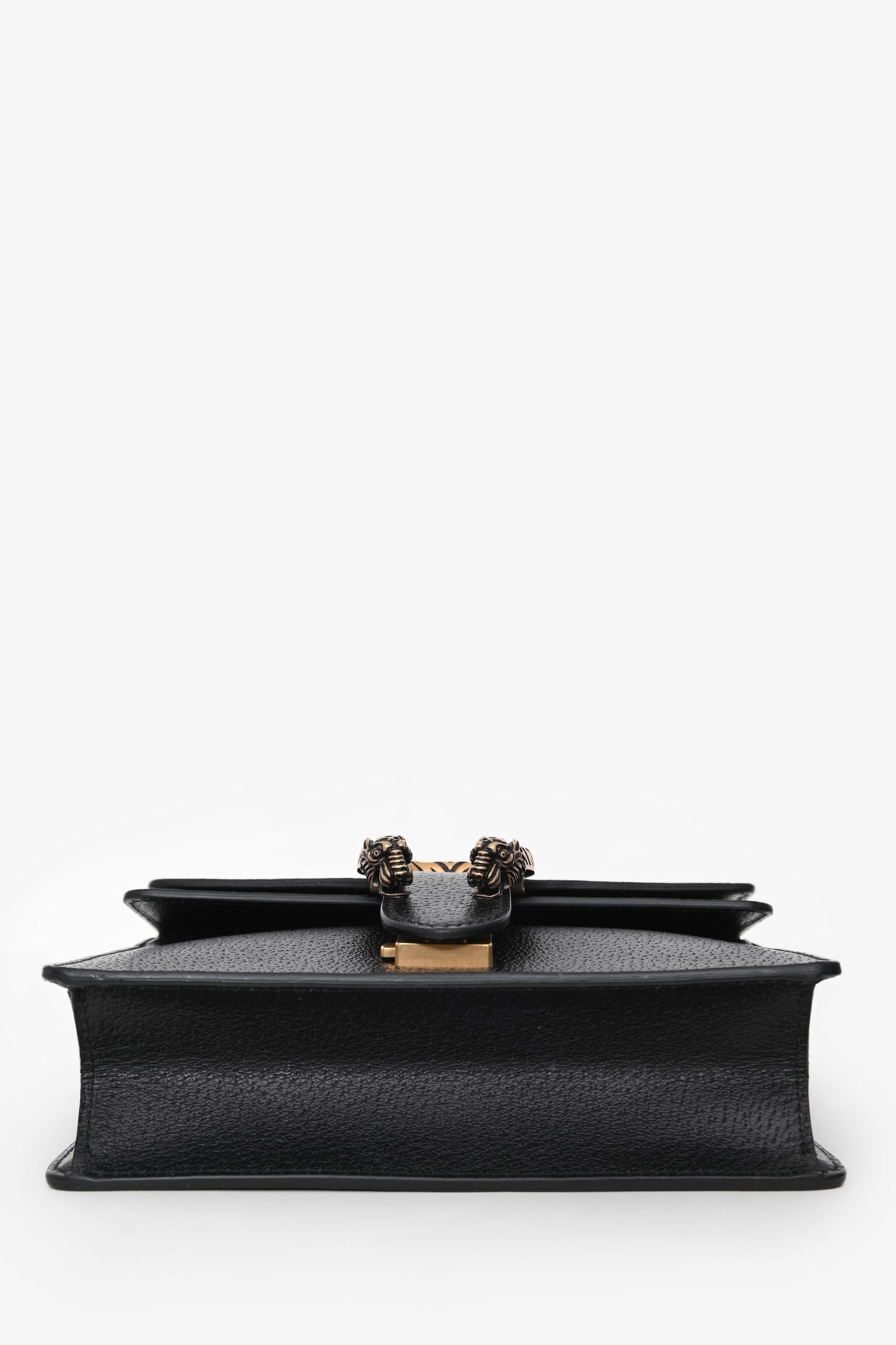 Gucci Black Leather Mini Dionysus Web Mixed Hardware Chain Bag