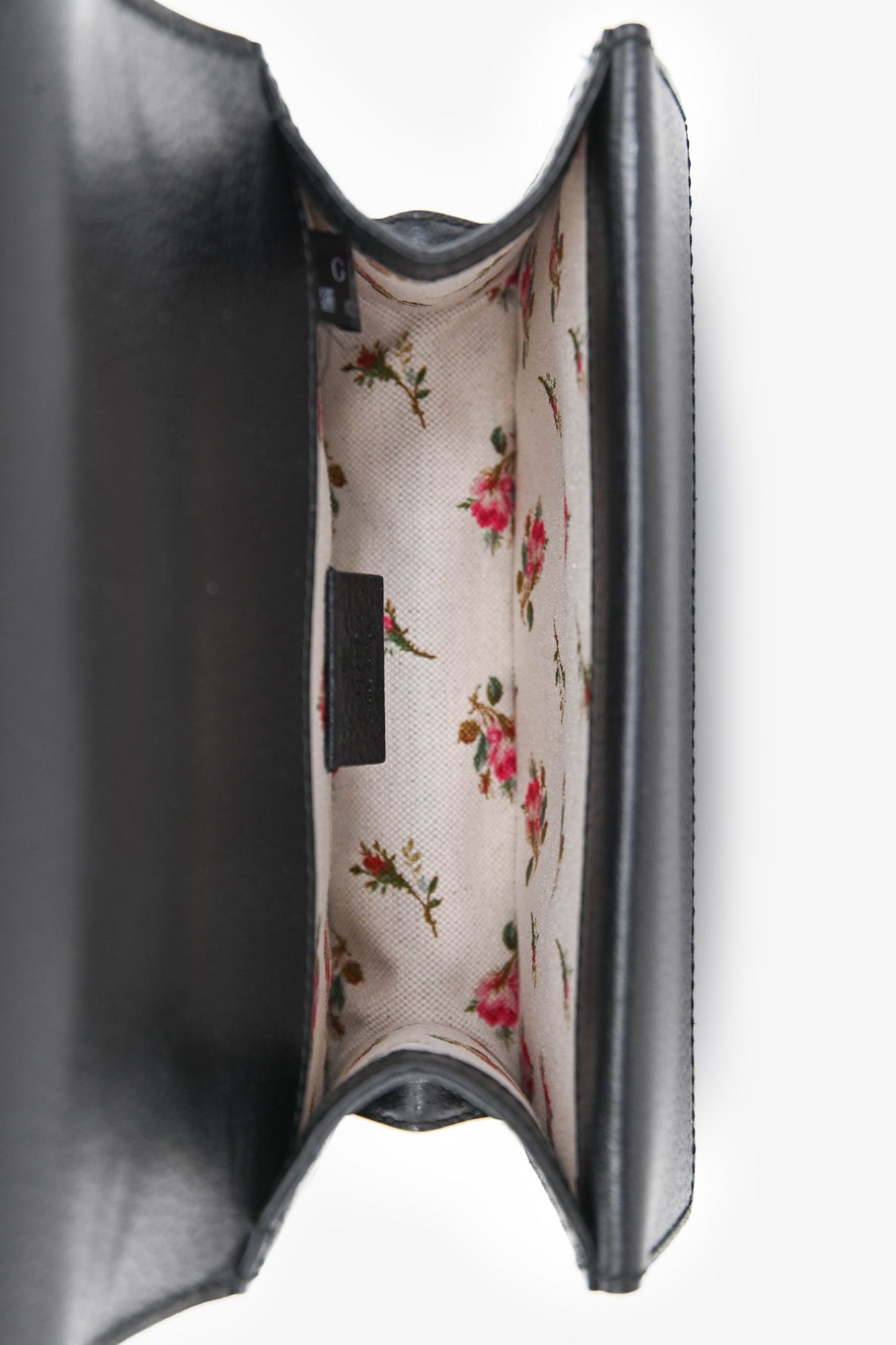 Gucci Black Leather Mini Dionysus Web Mixed Hardware Chain Bag