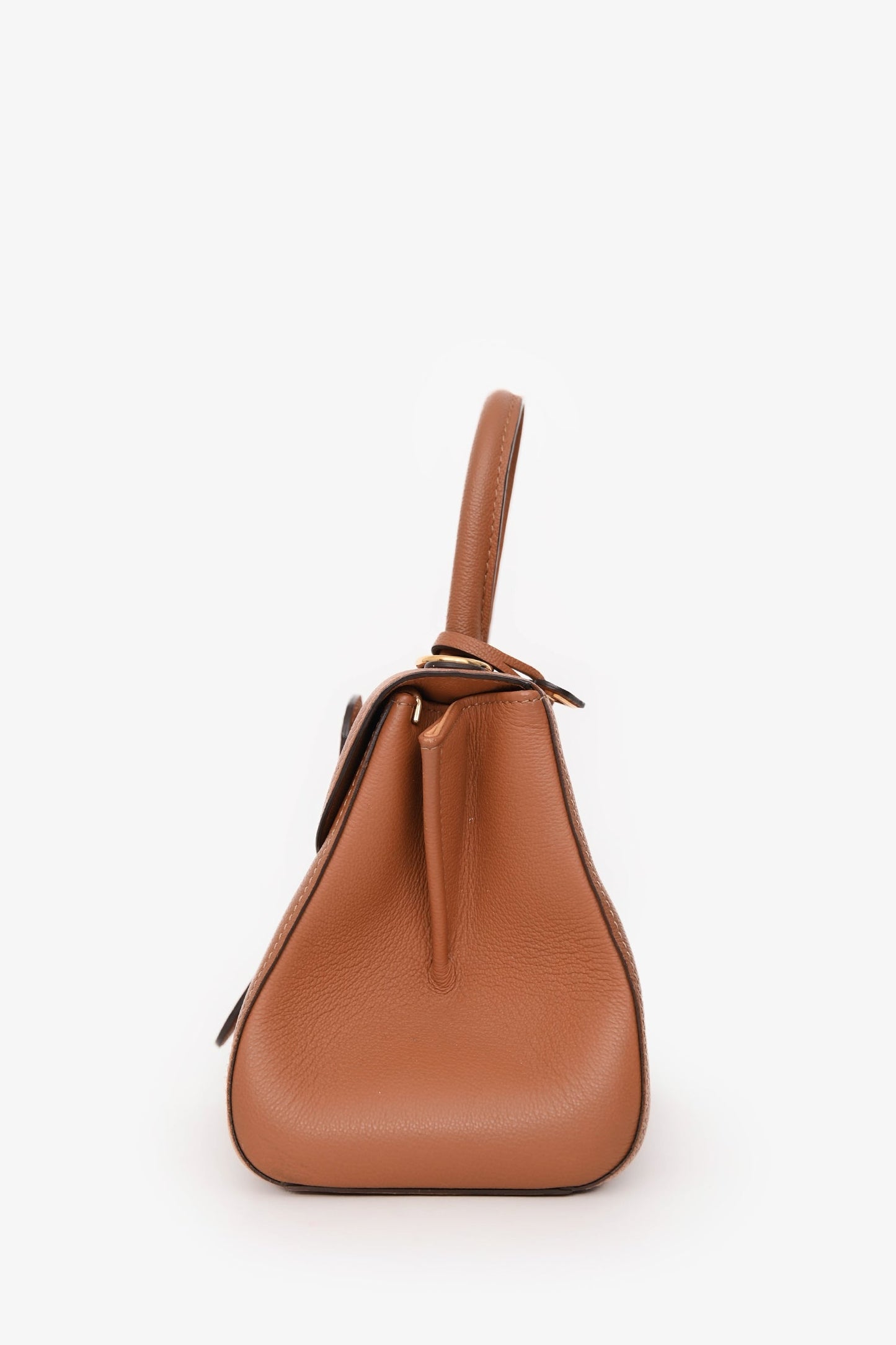Delvaux Brown Calf Leather Brillant Mini Bag GHW with Strap