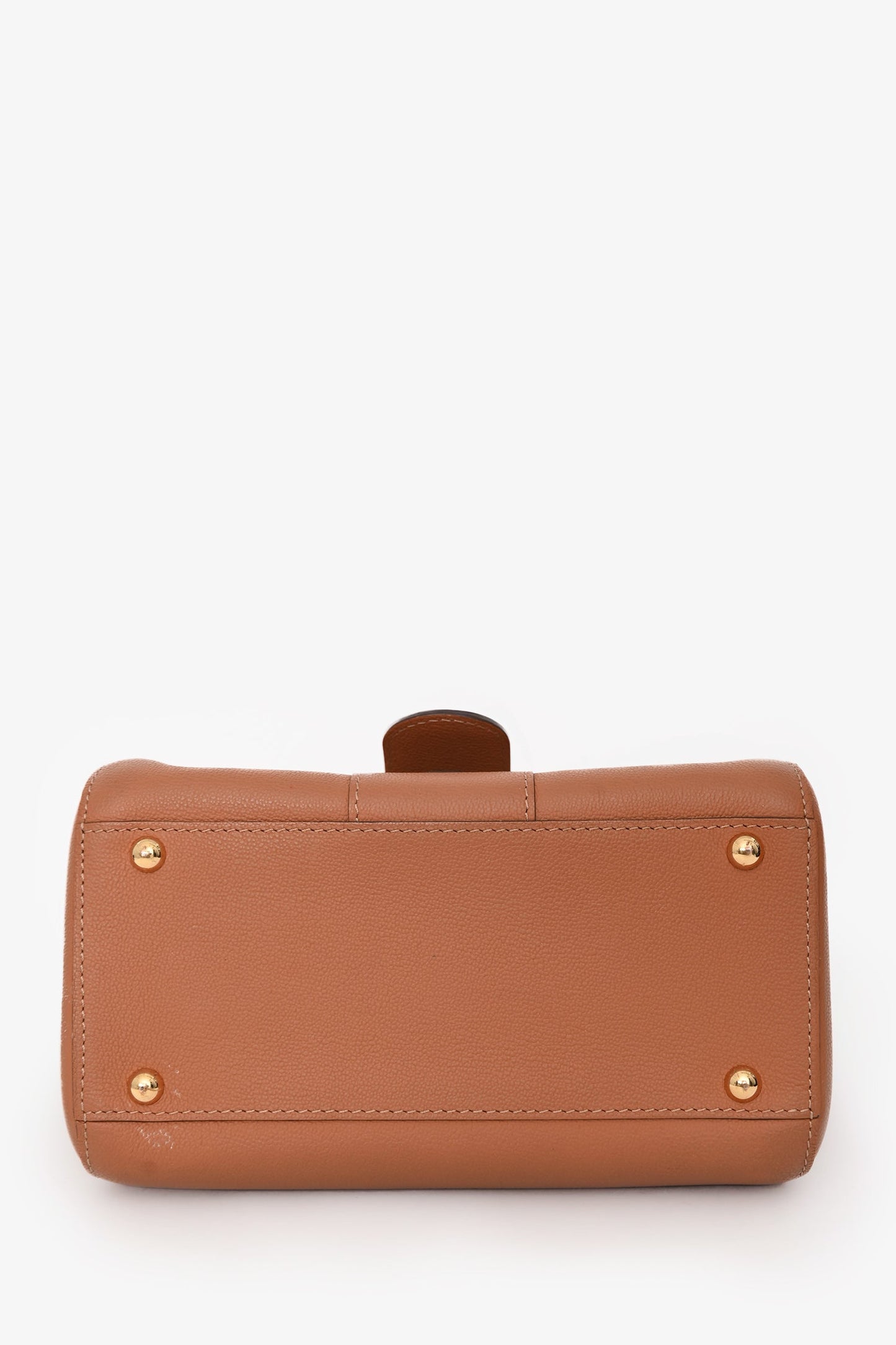 Delvaux Brown Calf Leather Brillant Mini Bag GHW with Strap