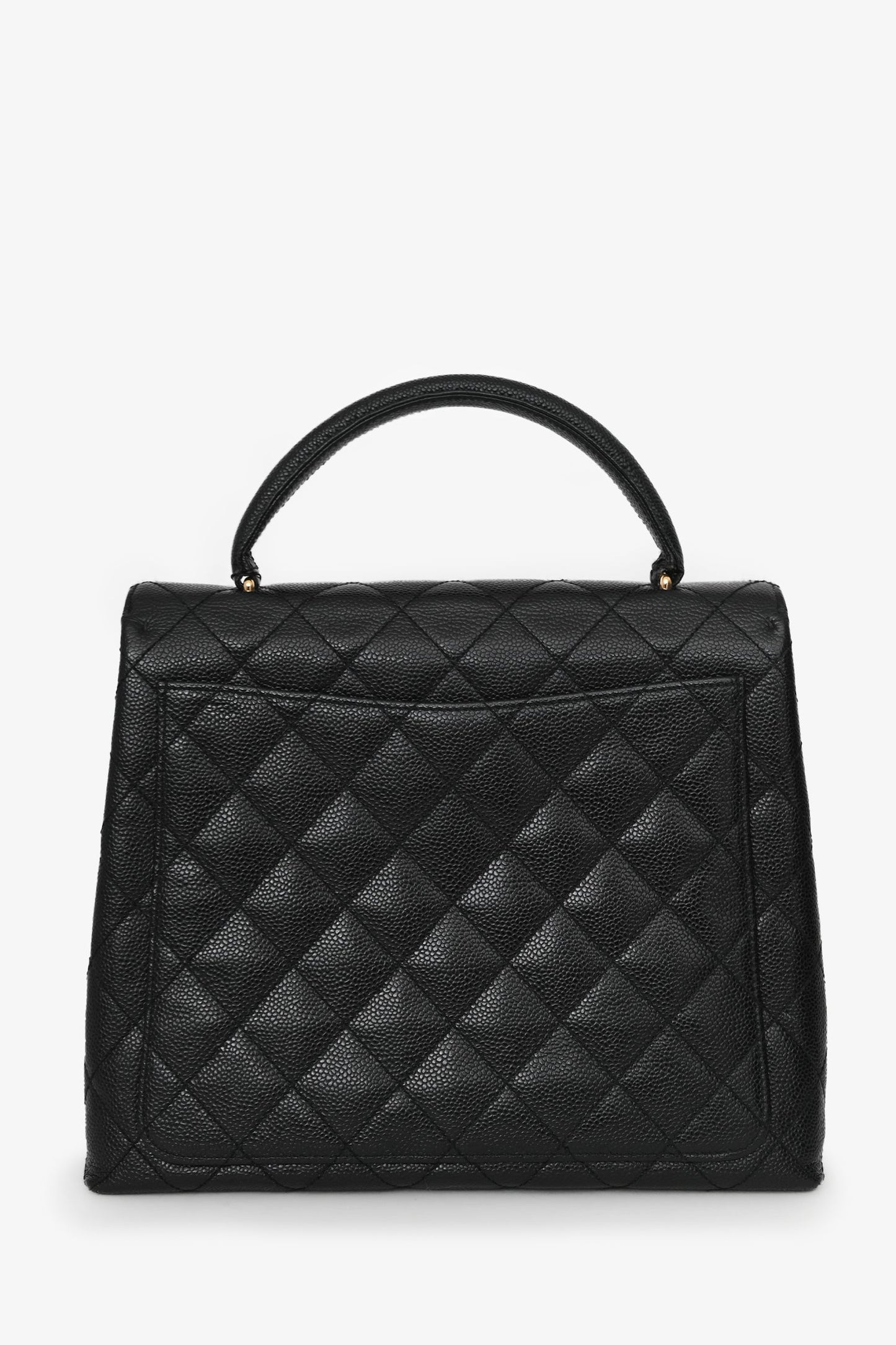 Chanel™ 2002/03 Black Caviar Leather 'Kelly' Top Handle