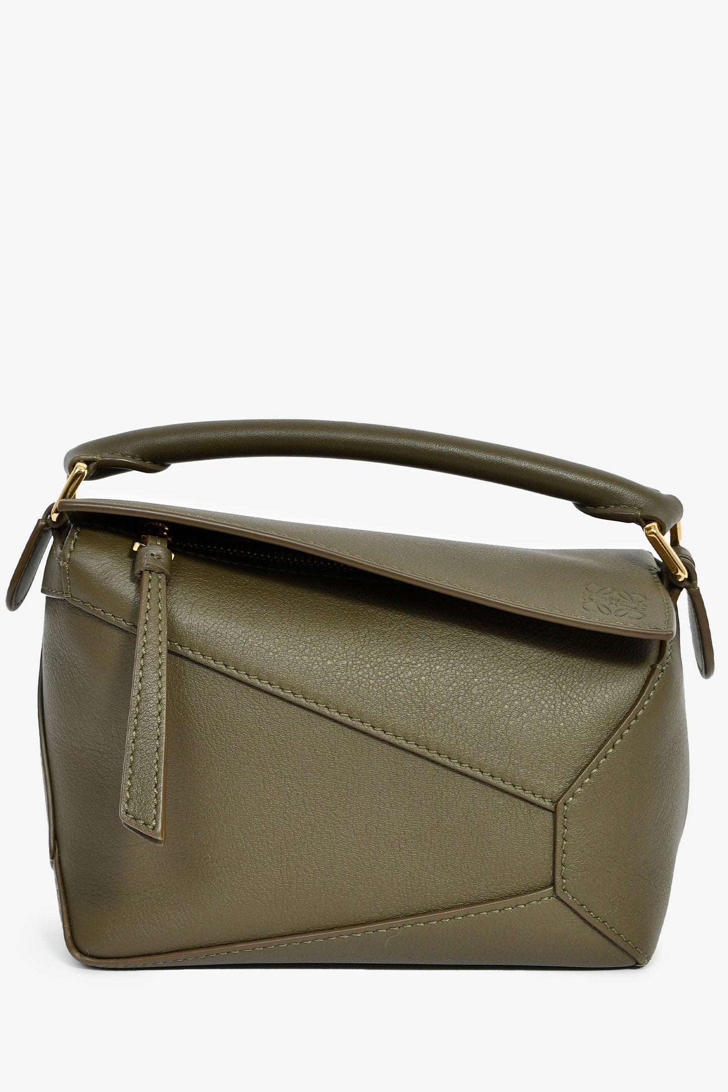 Loewe 2024 Dark Khaki Mini Puzzle Edge Shoulder Bag