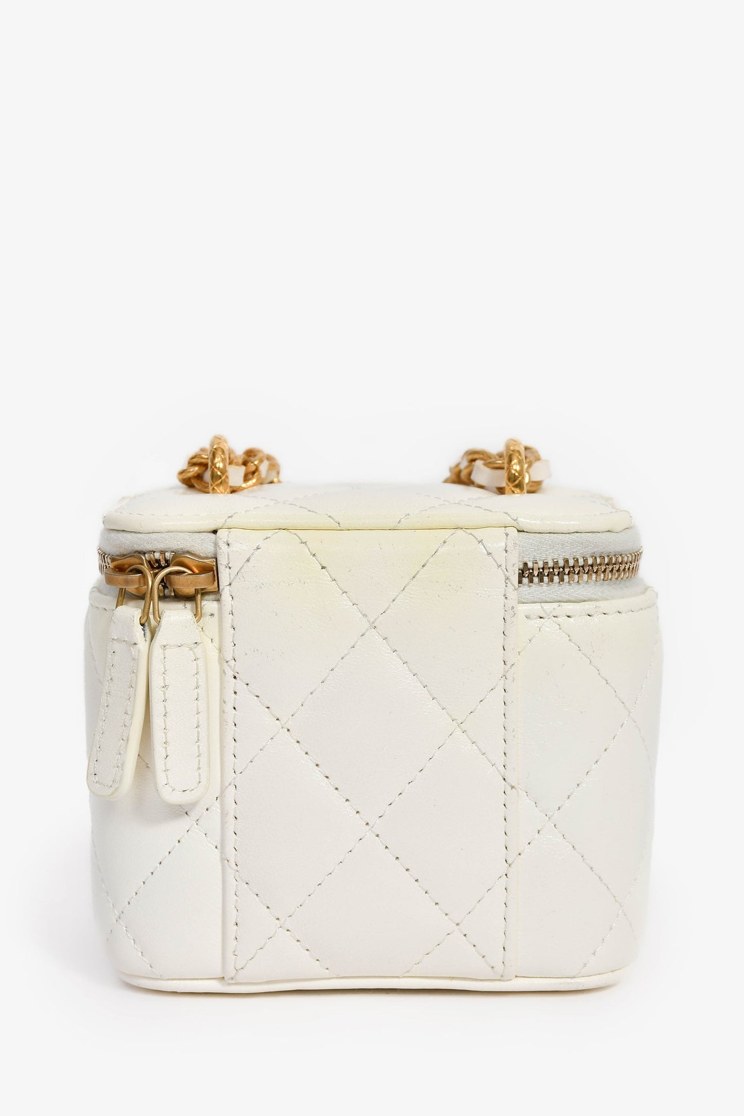 Chanel™ 2022 White Lambskin Mini Vanity On Chain