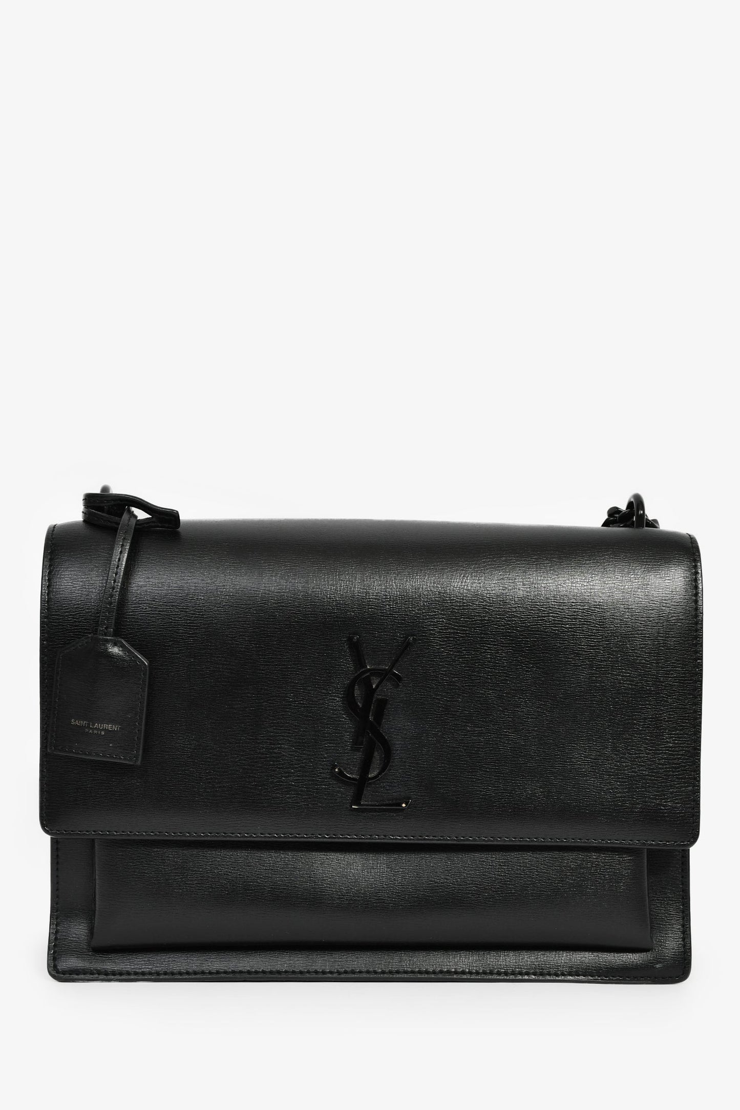 Saint Laurent 2020 Black Leather Large Sunset Shoulder Bag