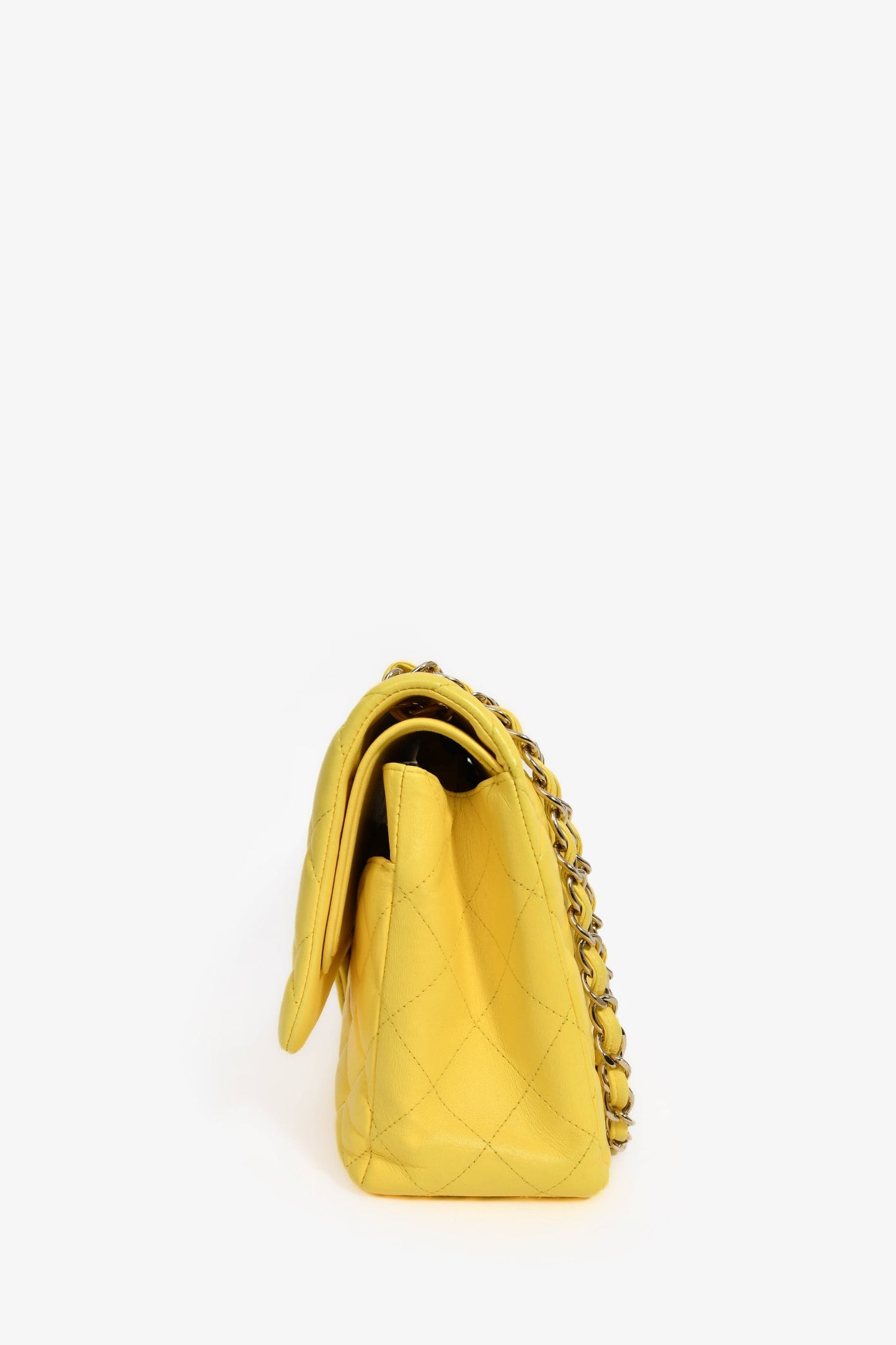 Chanel™ 2011-12 Yellow Lambskin Yellow Jumbo Double Flap Shoulder Bag