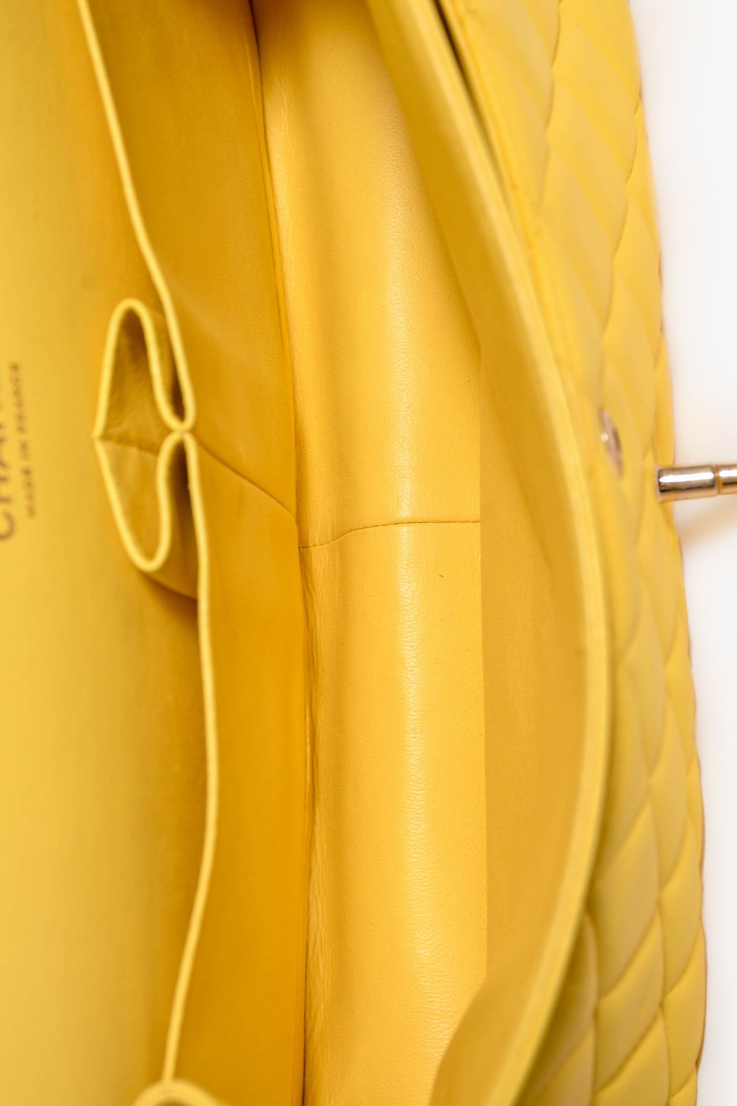 Chanel™ 2011-12 Yellow Lambskin Yellow Jumbo Double Flap Shoulder Bag