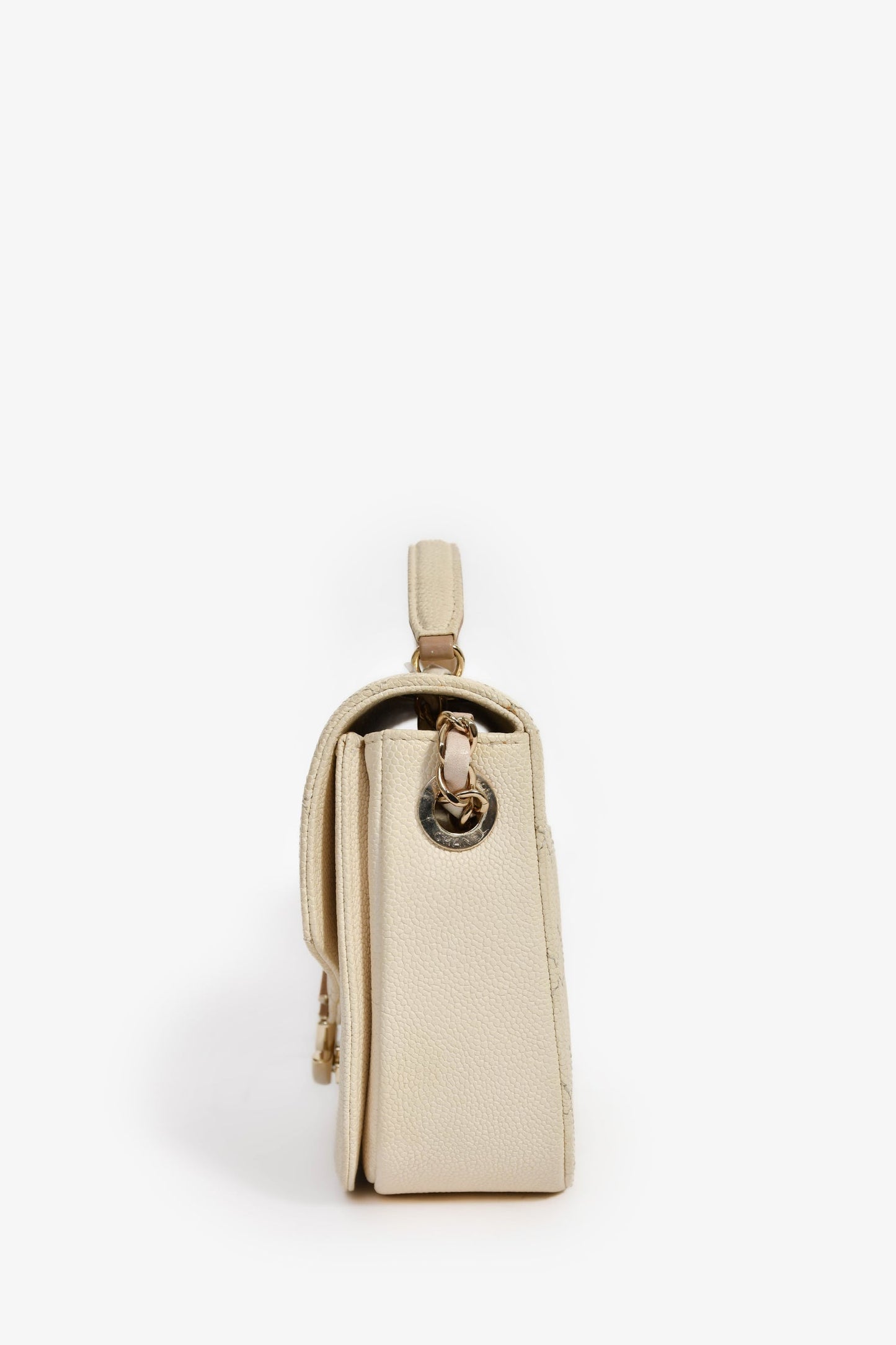 Chanel™ 2018 Paris-Cuba Beige Caviar Leather Thread Around Flap Bag