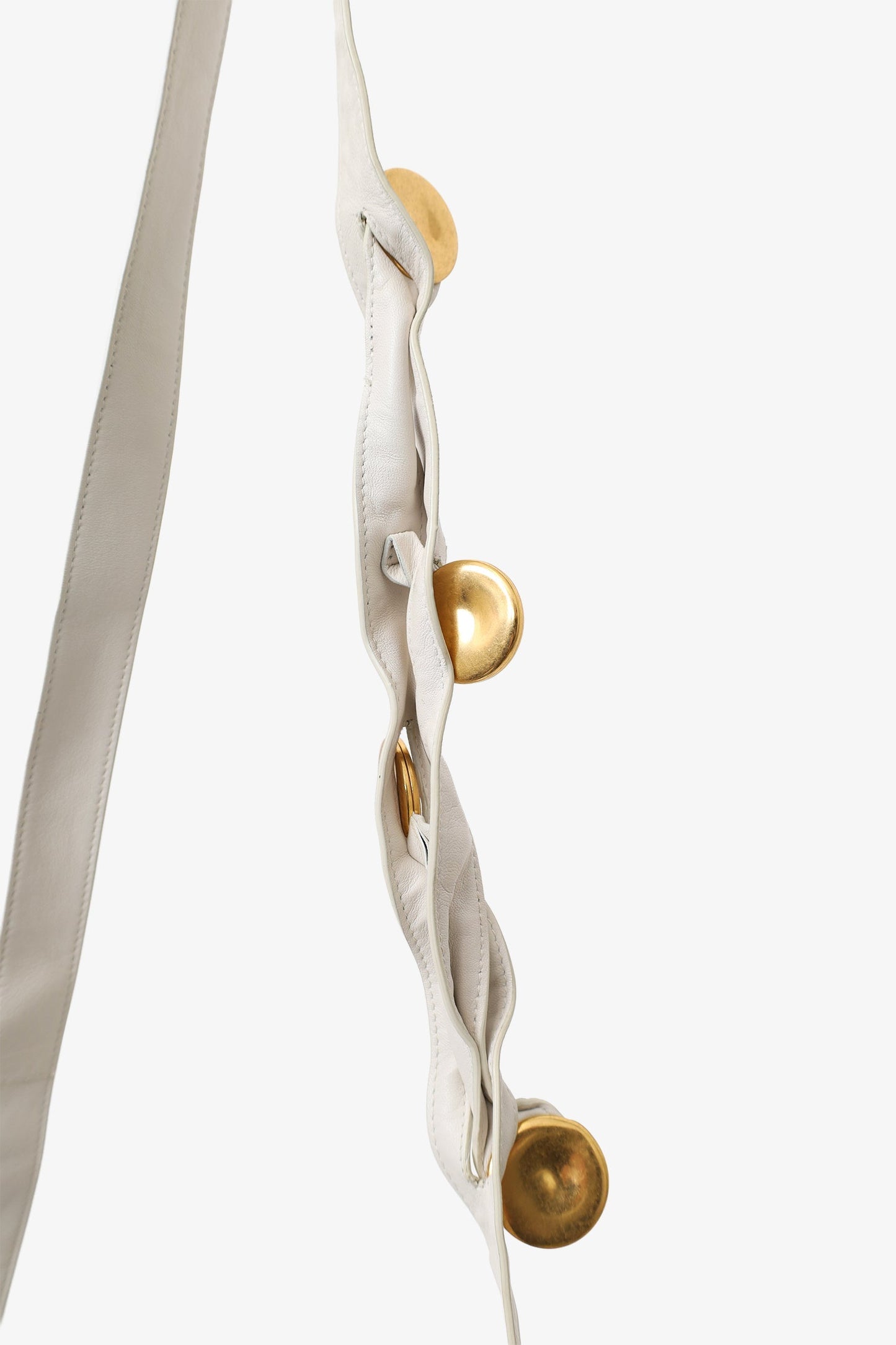 Bottega Veneta White Intrecciato Leather Fold Bag