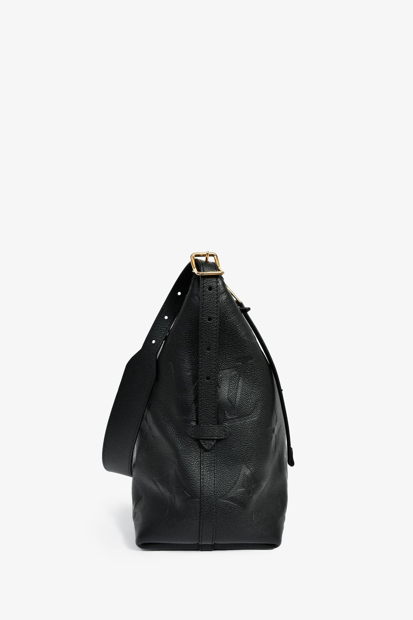 Louis Vuitton Black Empreinte CarryAll MM Hobo Bag