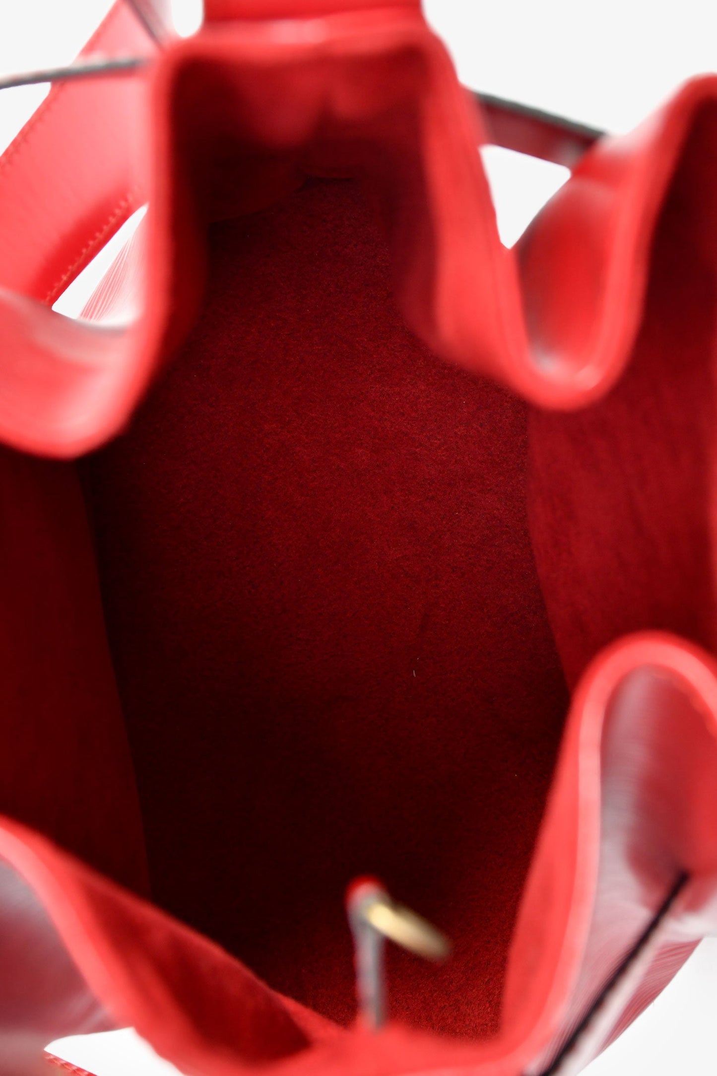 Louis Vuitton 1996 Red Epi Leather 'Sac d'Epaule' Shoulder Bag