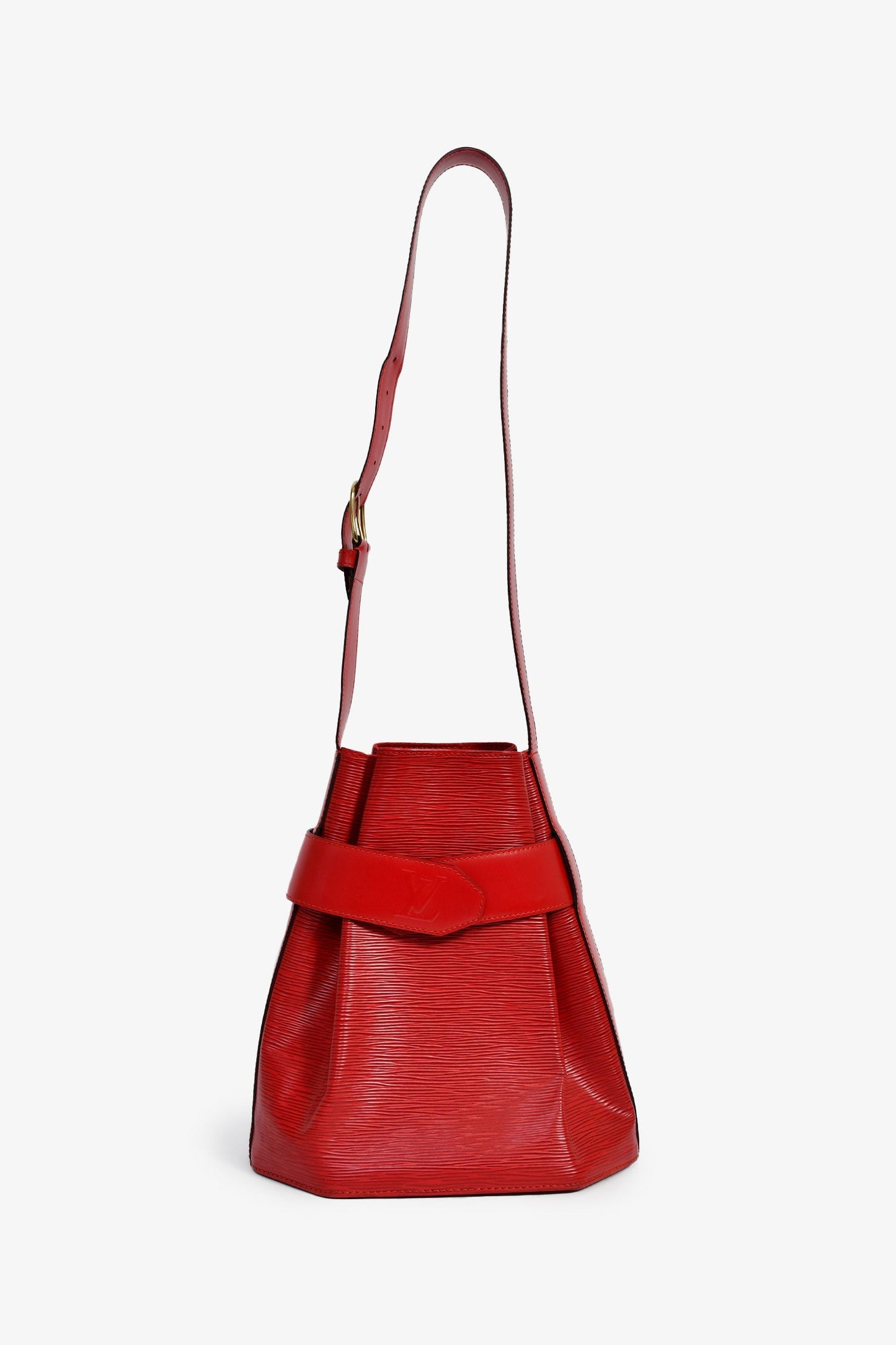 Louis Vuitton 1996 Red Epi Leather 'Sac d'Epaule' Shoulder Bag