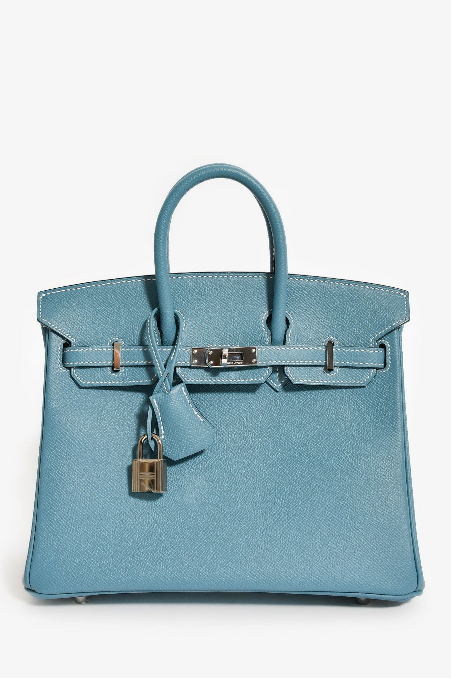 Hermès 2014 Blue Jean Epsom Leather Birkin 25