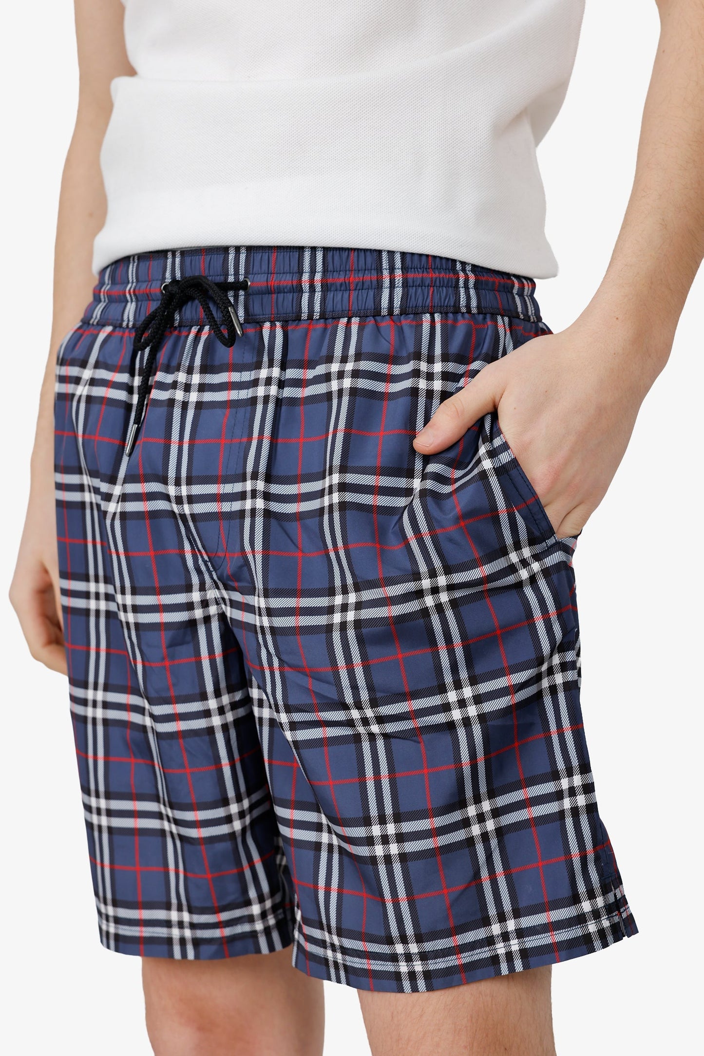 Burberry Navy Nova Check Swim Short Size S Mens