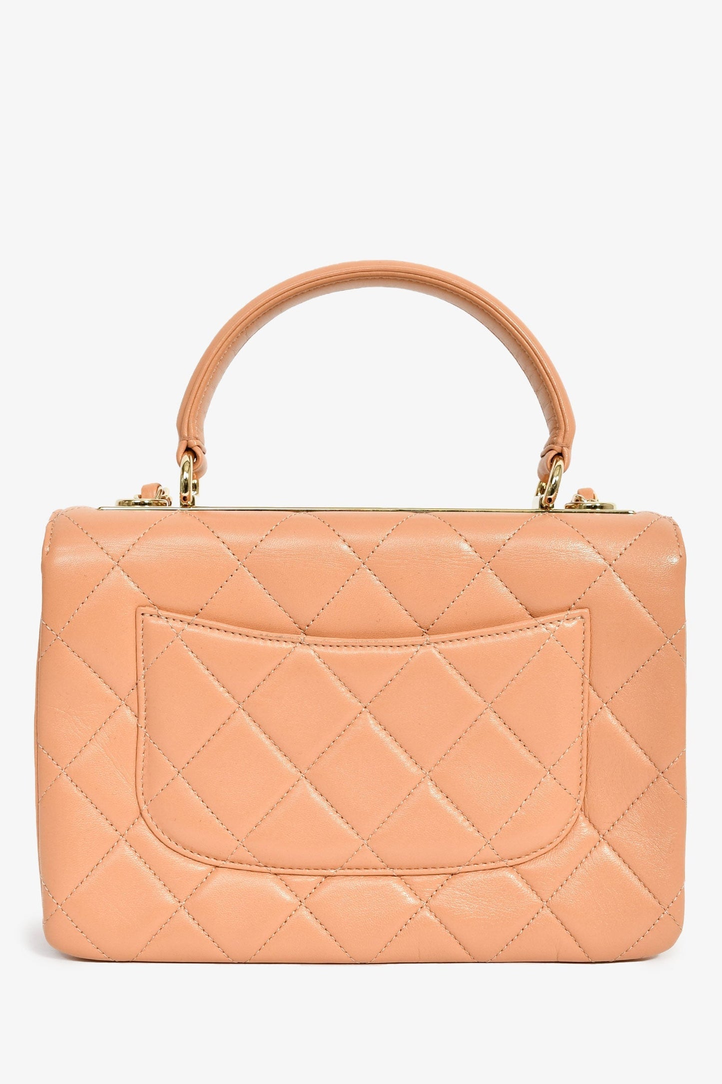 Chanel™ 2017 Tan Lambskin Leather Small 'Trendy' Bag