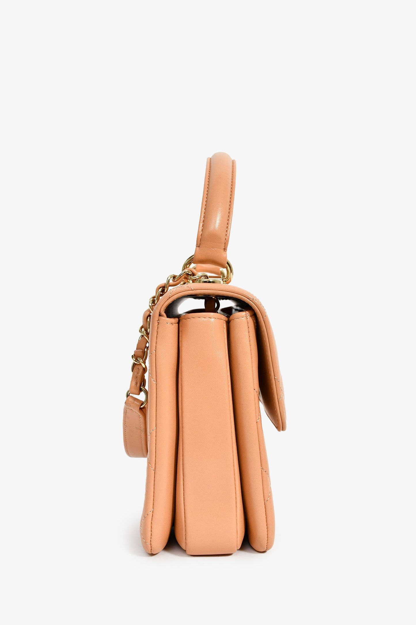 Chanel™ 2017 Tan Lambskin Leather Small 'Trendy' Bag