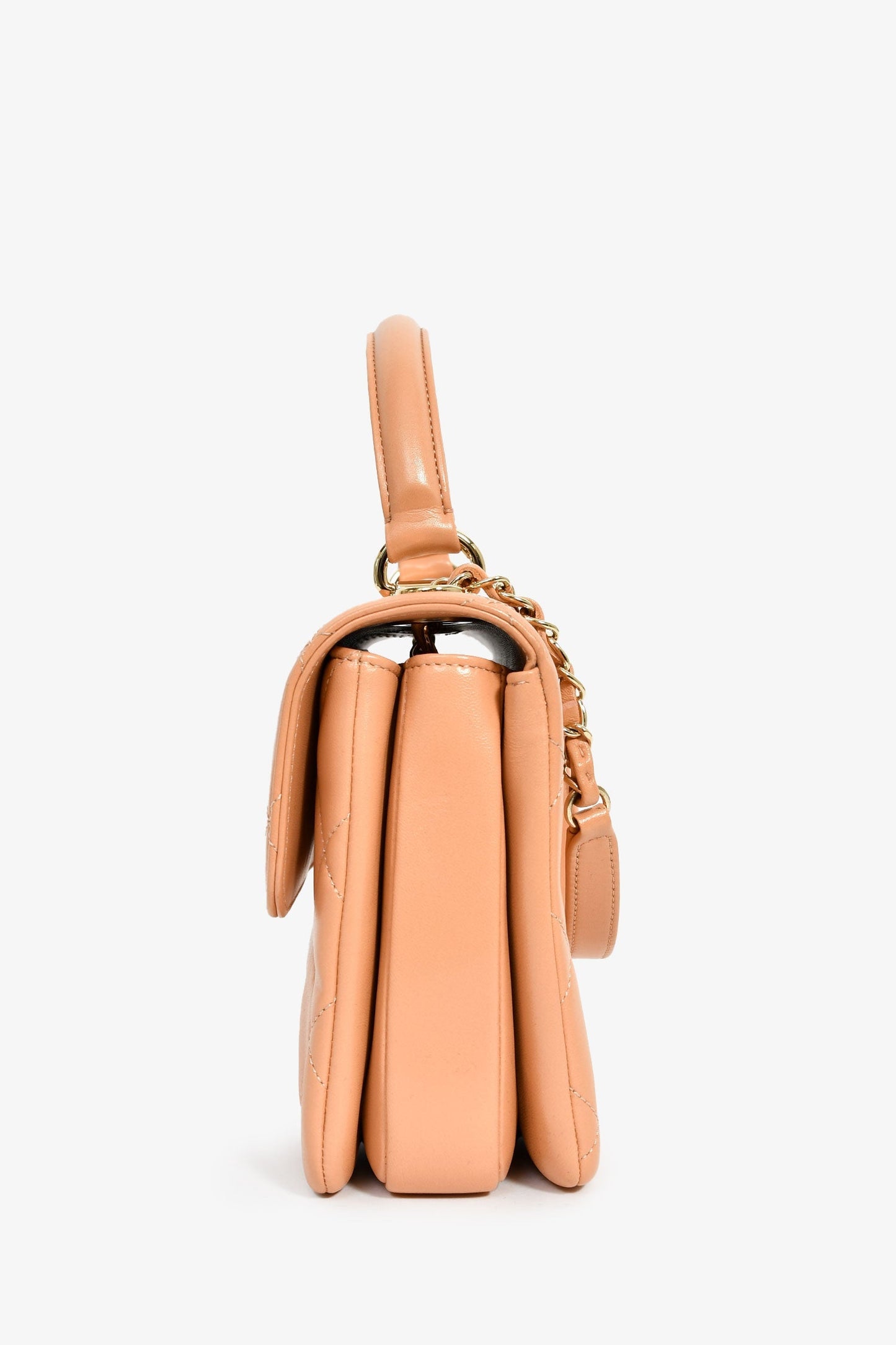 Chanel™ 2017 Tan Lambskin Leather Small 'Trendy' Bag