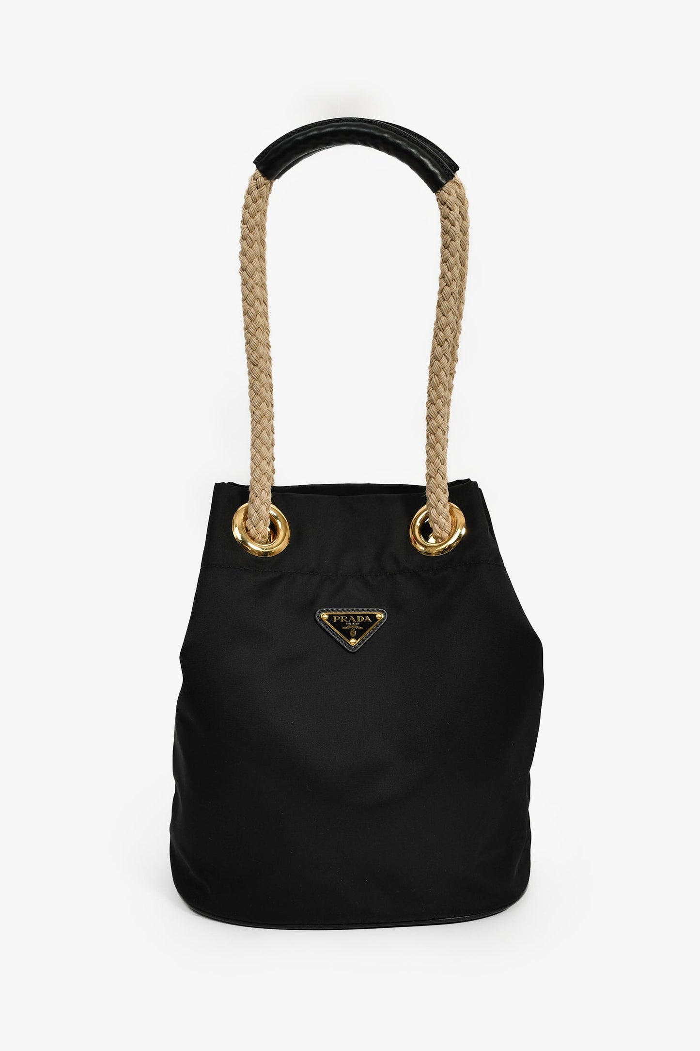Prada 2025 Black Re-Nylon 'Mariner' Bucket Bag